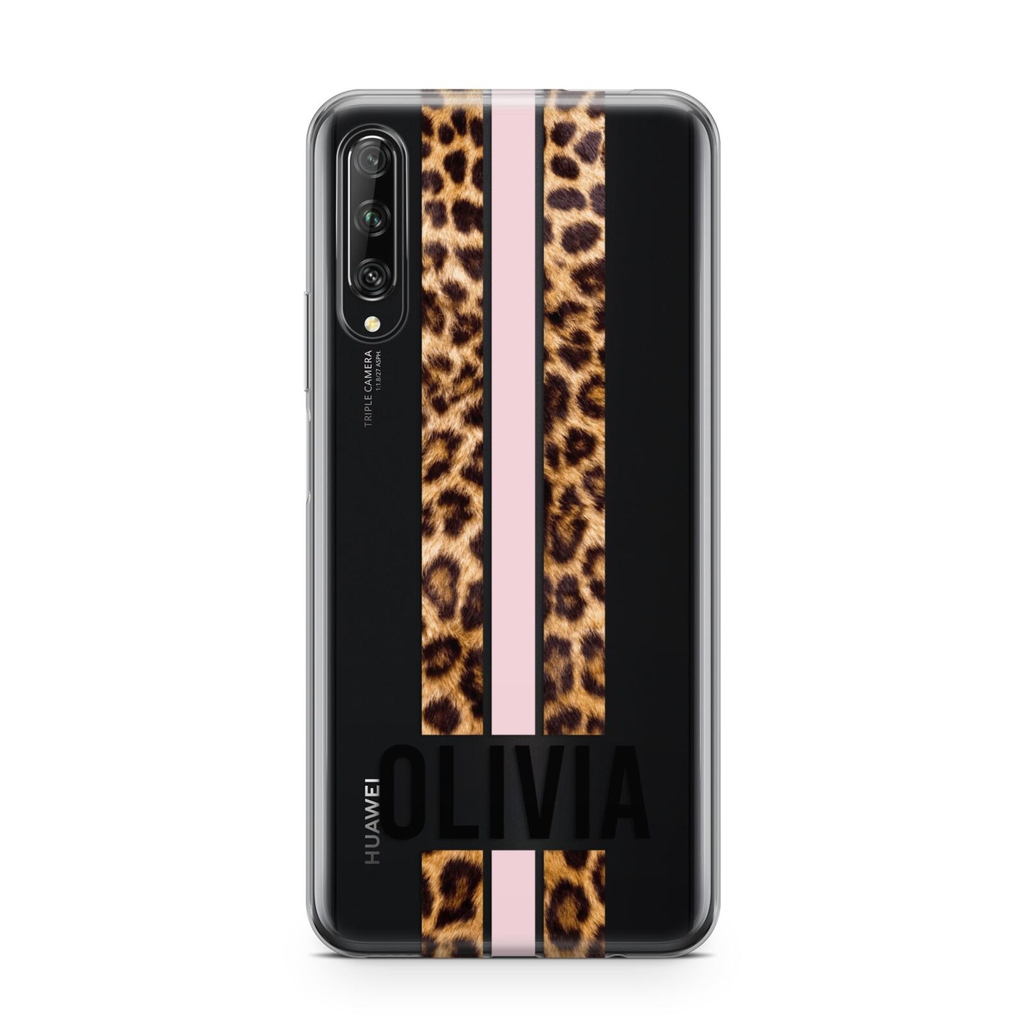 Personalised Leopard Print Stripe Huawei P Smart Pro 2019