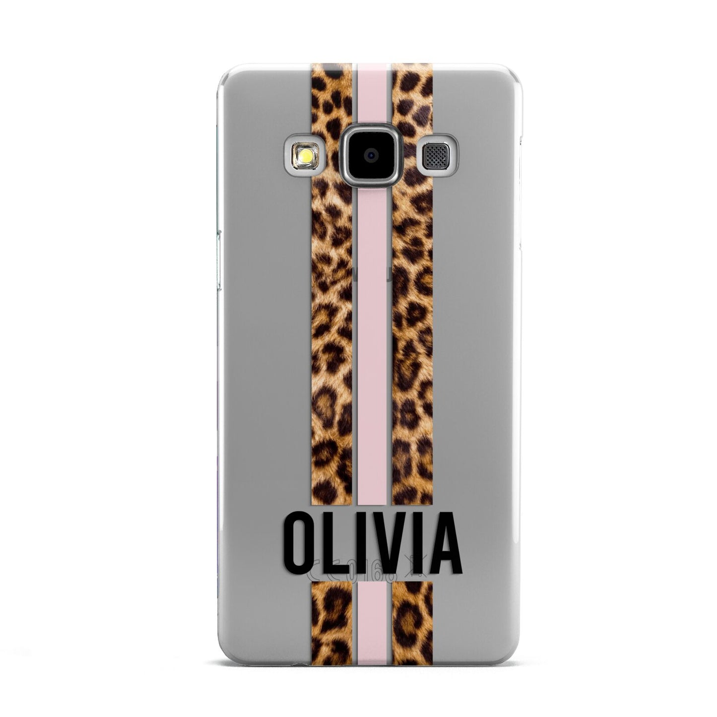 Personalised Leopard Print Stripe Samsung Galaxy A5 Case