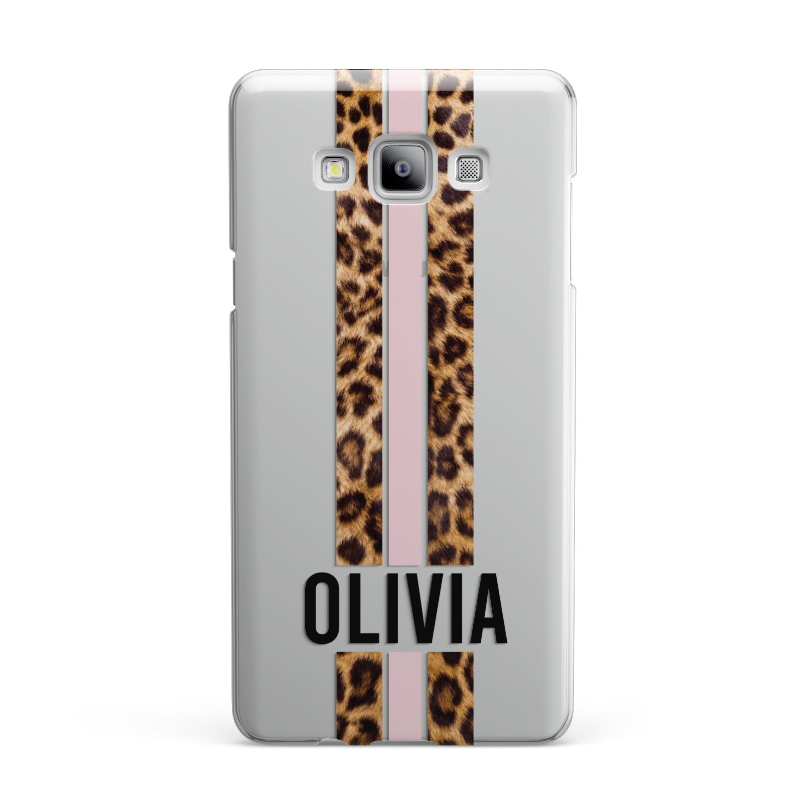 Personalised Leopard Print Stripe Samsung Galaxy A7 2015 Case