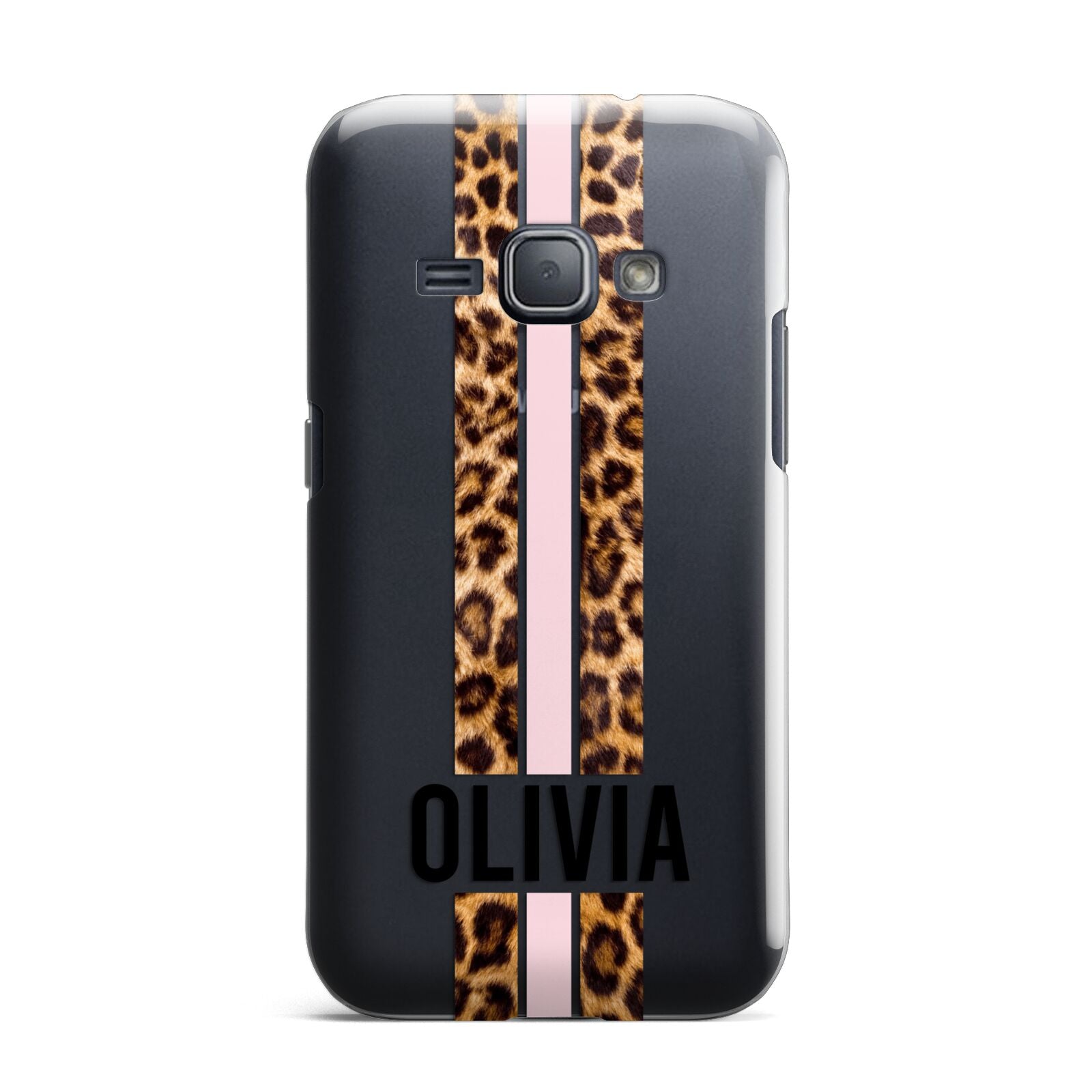 Personalised Leopard Print Stripe Samsung Galaxy J1 2016 Case