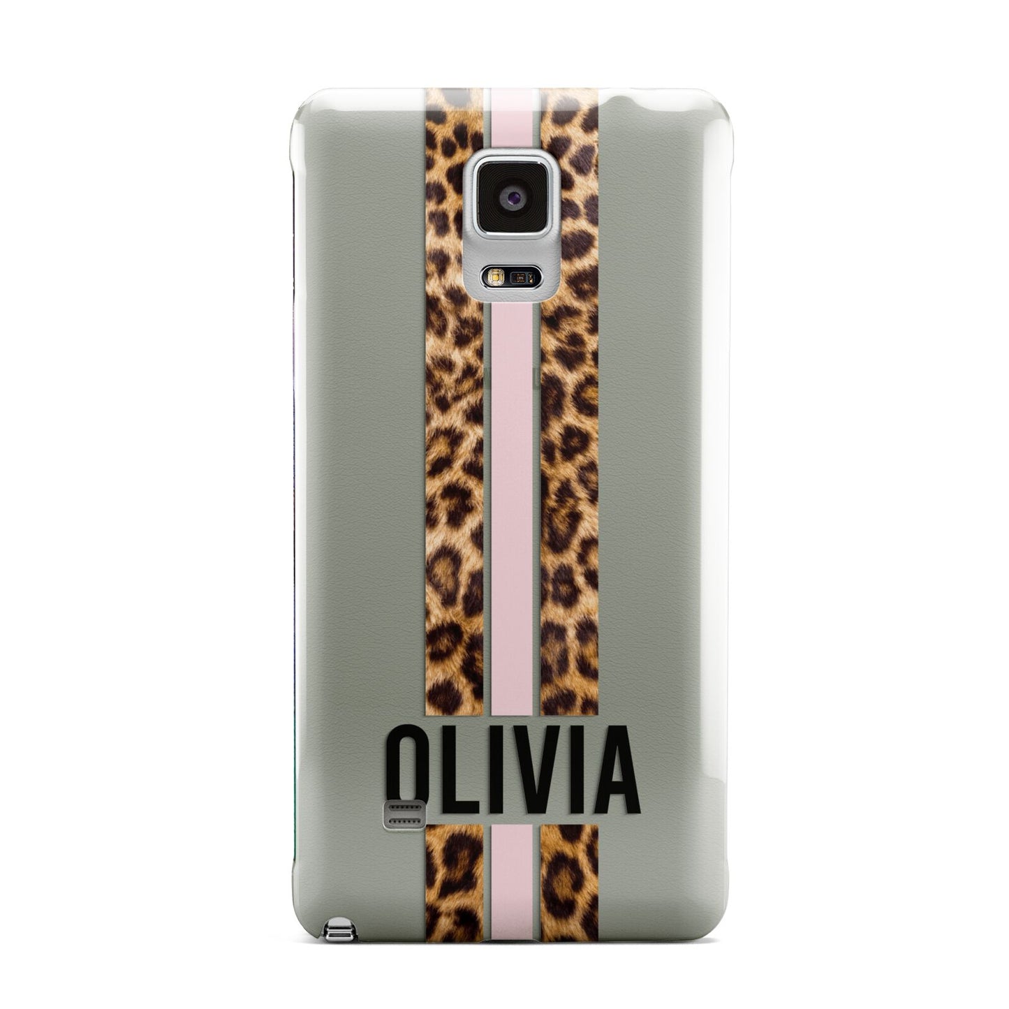 Personalised Leopard Print Stripe Samsung Galaxy Note 4 Case