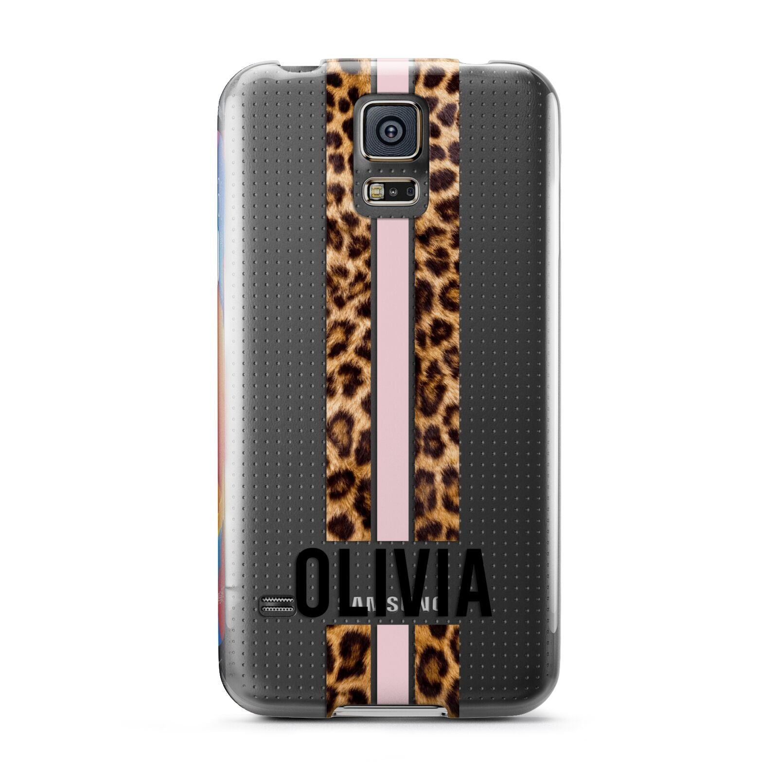 Personalised Leopard Print Stripe Samsung Galaxy S5 Case