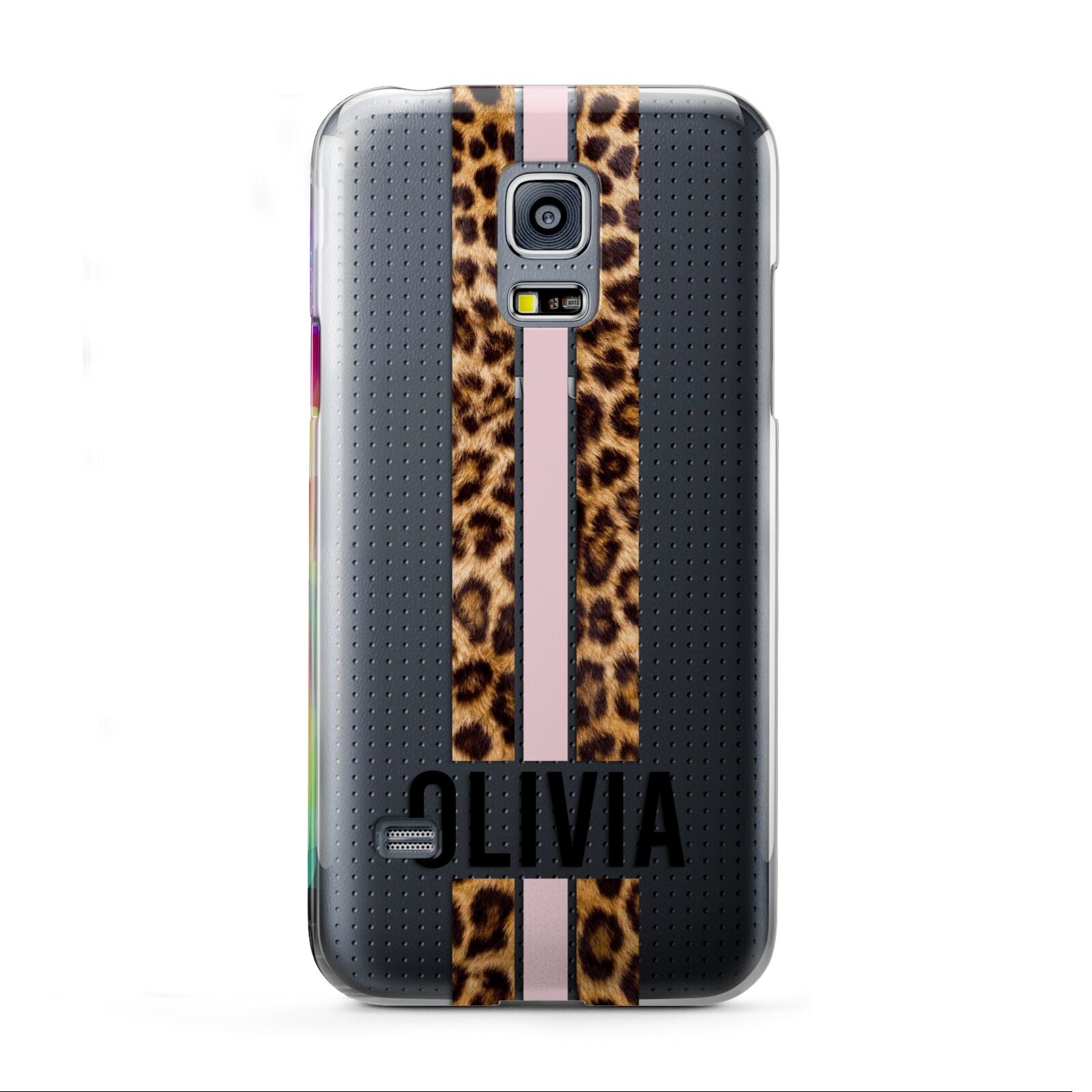 Personalised Leopard Print Stripe Samsung Galaxy S5 Mini Case