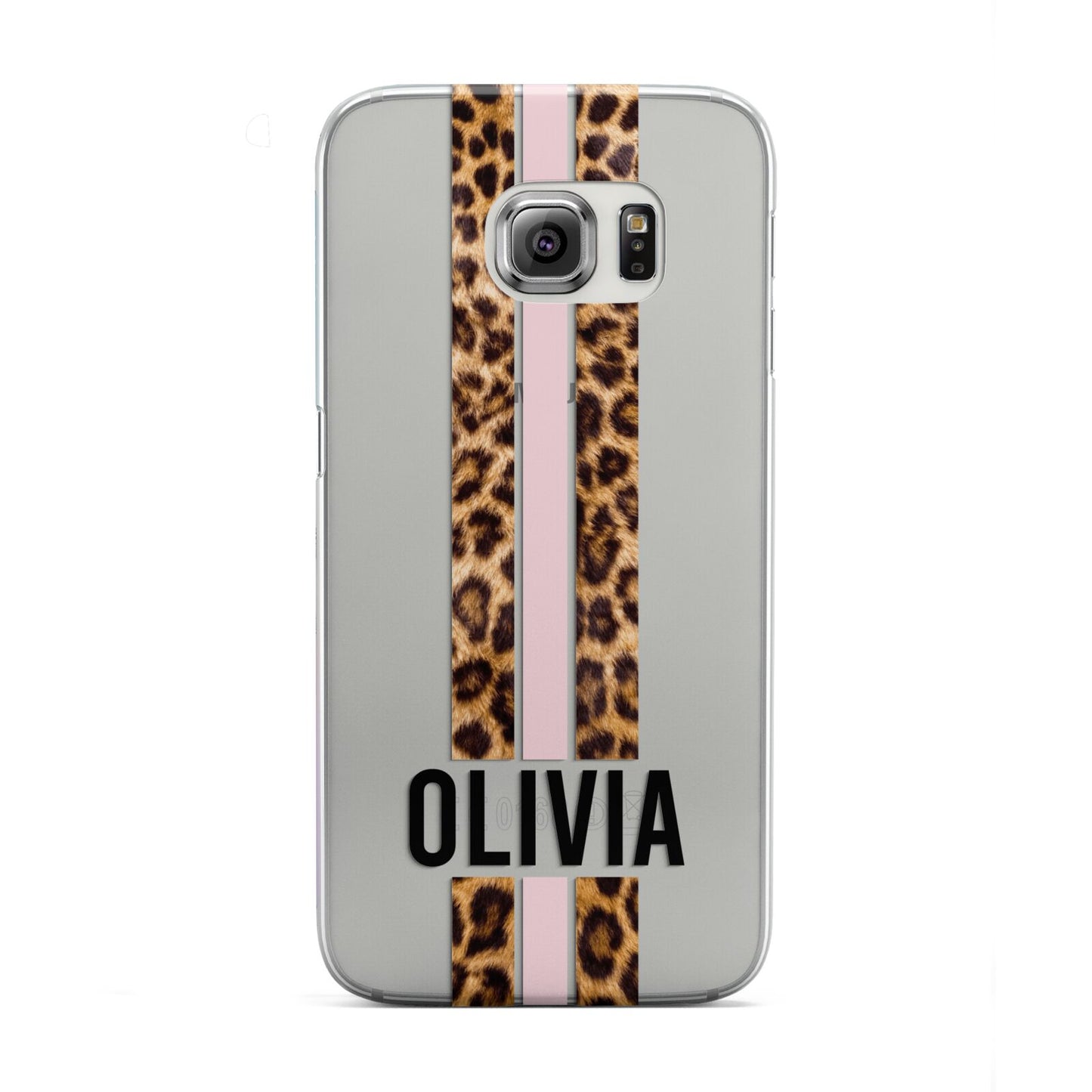 Personalised Leopard Print Stripe Samsung Galaxy S6 Edge Case