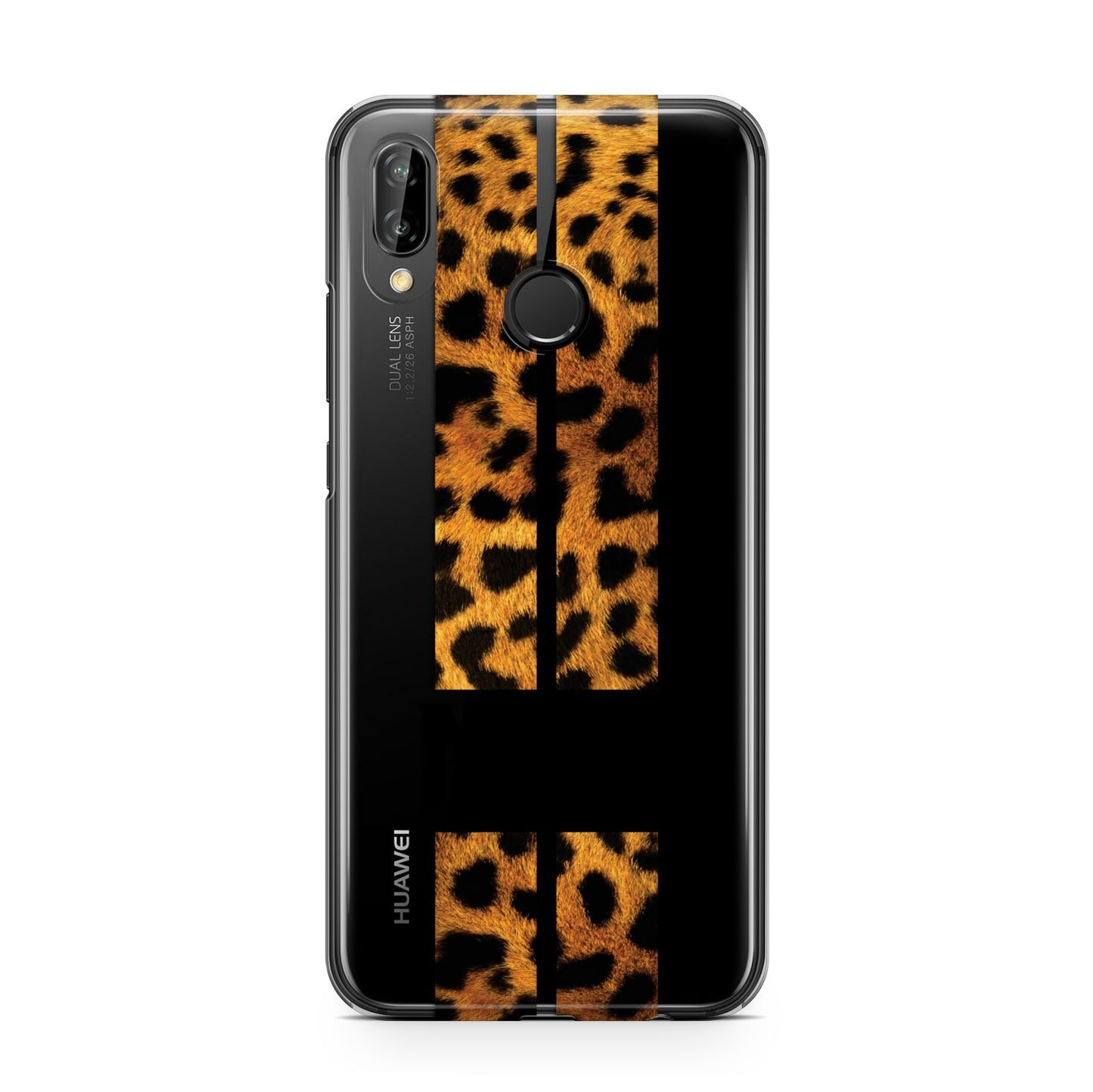 Personalised Leopard Print Stripes Initials Huawei P20 Lite Phone Case