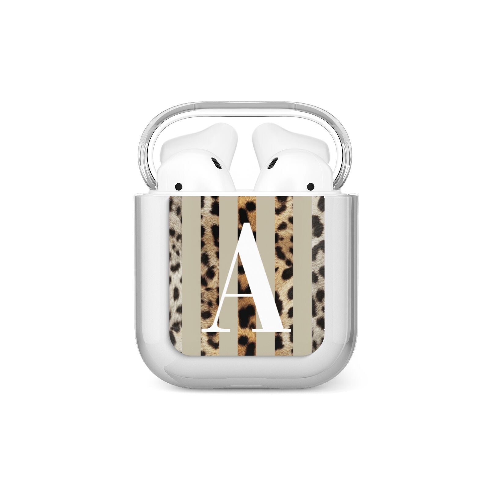 Personalised Leopard Stripes AirPods Case