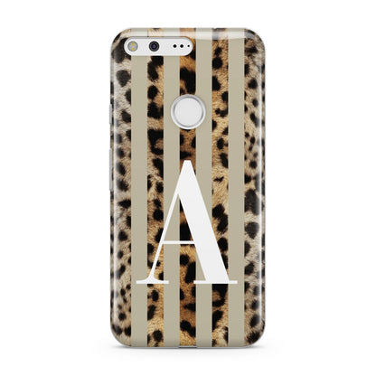 Personalised Leopard Stripes Google Pixel Case