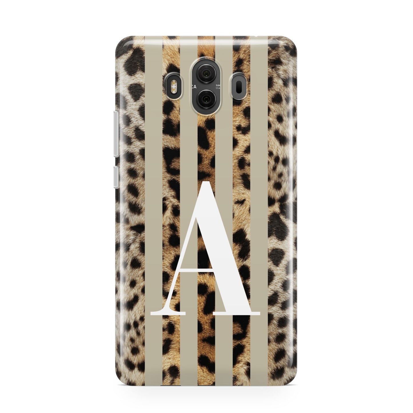 Personalised Leopard Stripes Huawei Mate 10 Protective Phone Case