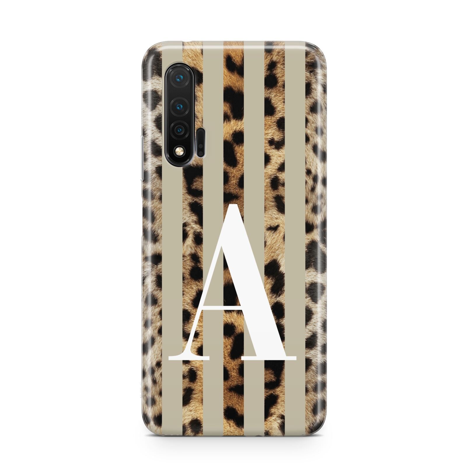 Personalised Leopard Stripes Huawei Nova 6 Phone Case