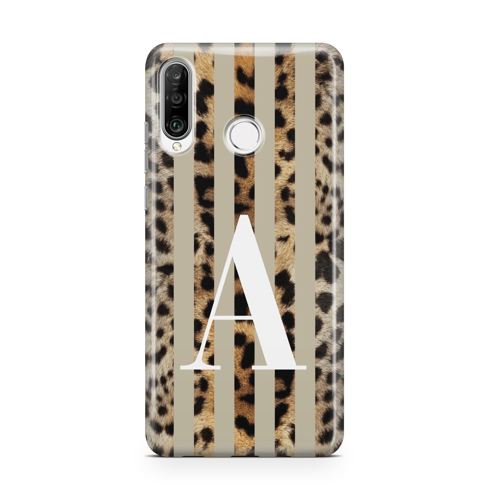 Personalised Leopard Stripes Huawei P30 Lite Phone Case