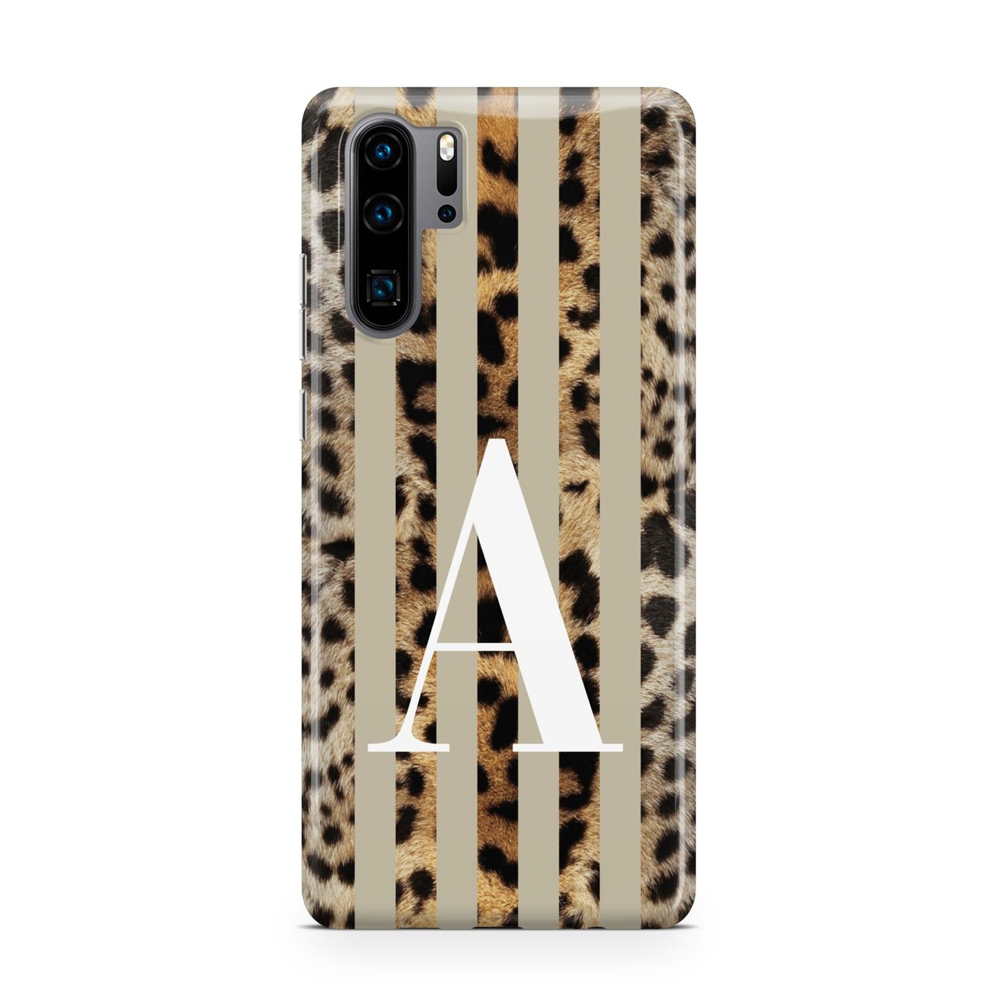 Personalised Leopard Stripes Huawei P30 Pro Phone Case