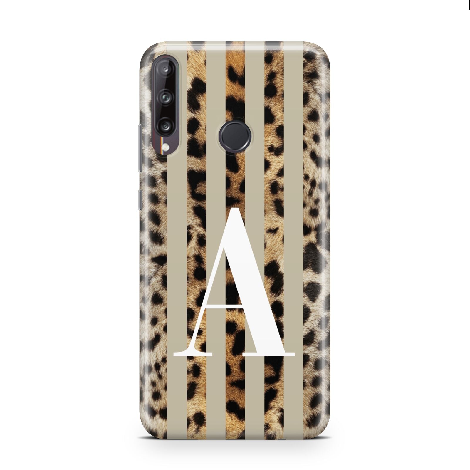 Personalised Leopard Stripes Huawei P40 Lite E Phone Case