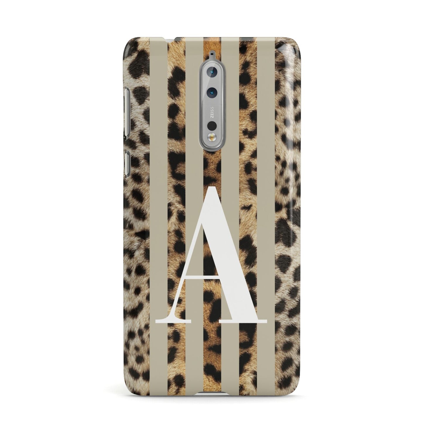 Personalised Leopard Stripes Nokia Case