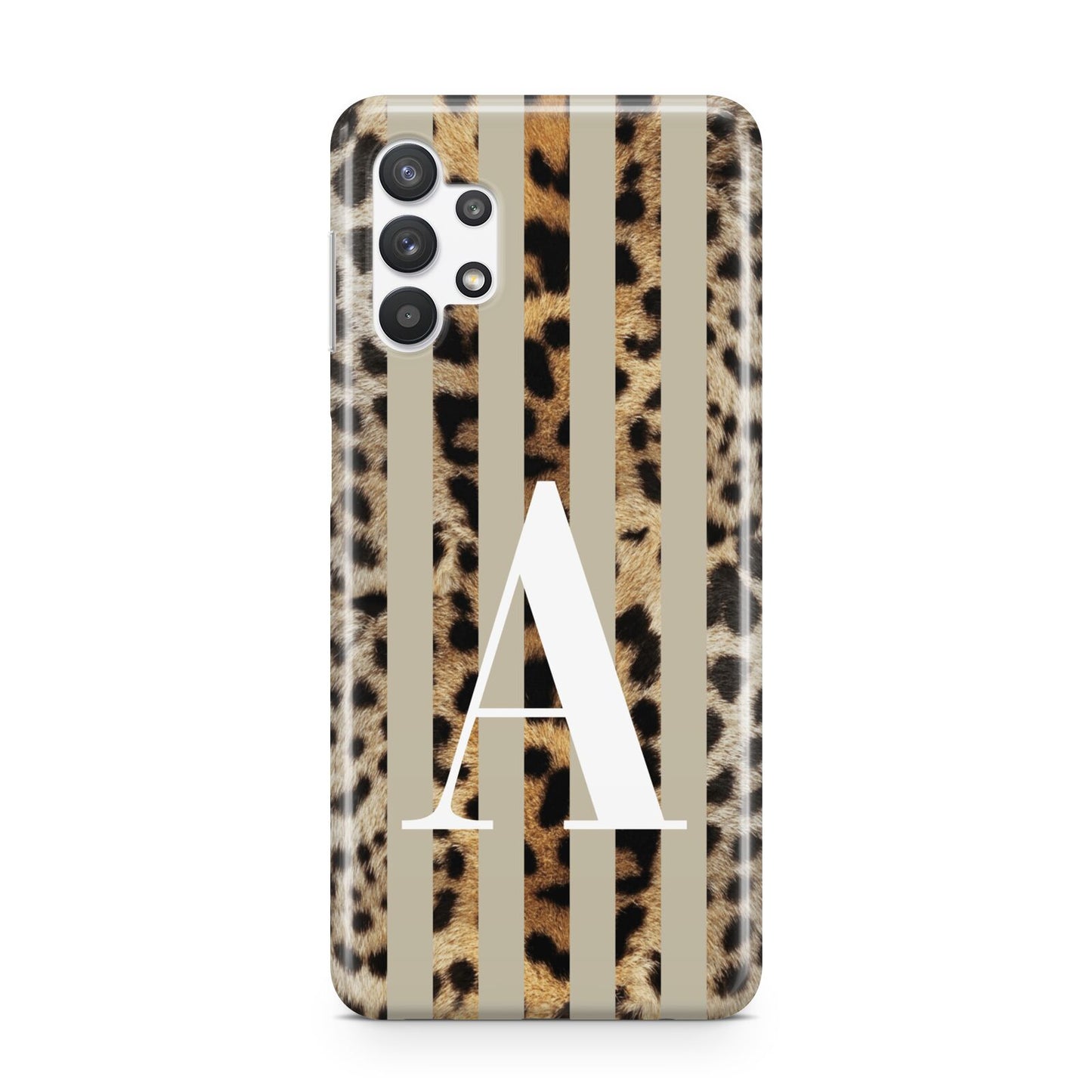 Personalised Leopard Stripes Samsung A32 5G Case