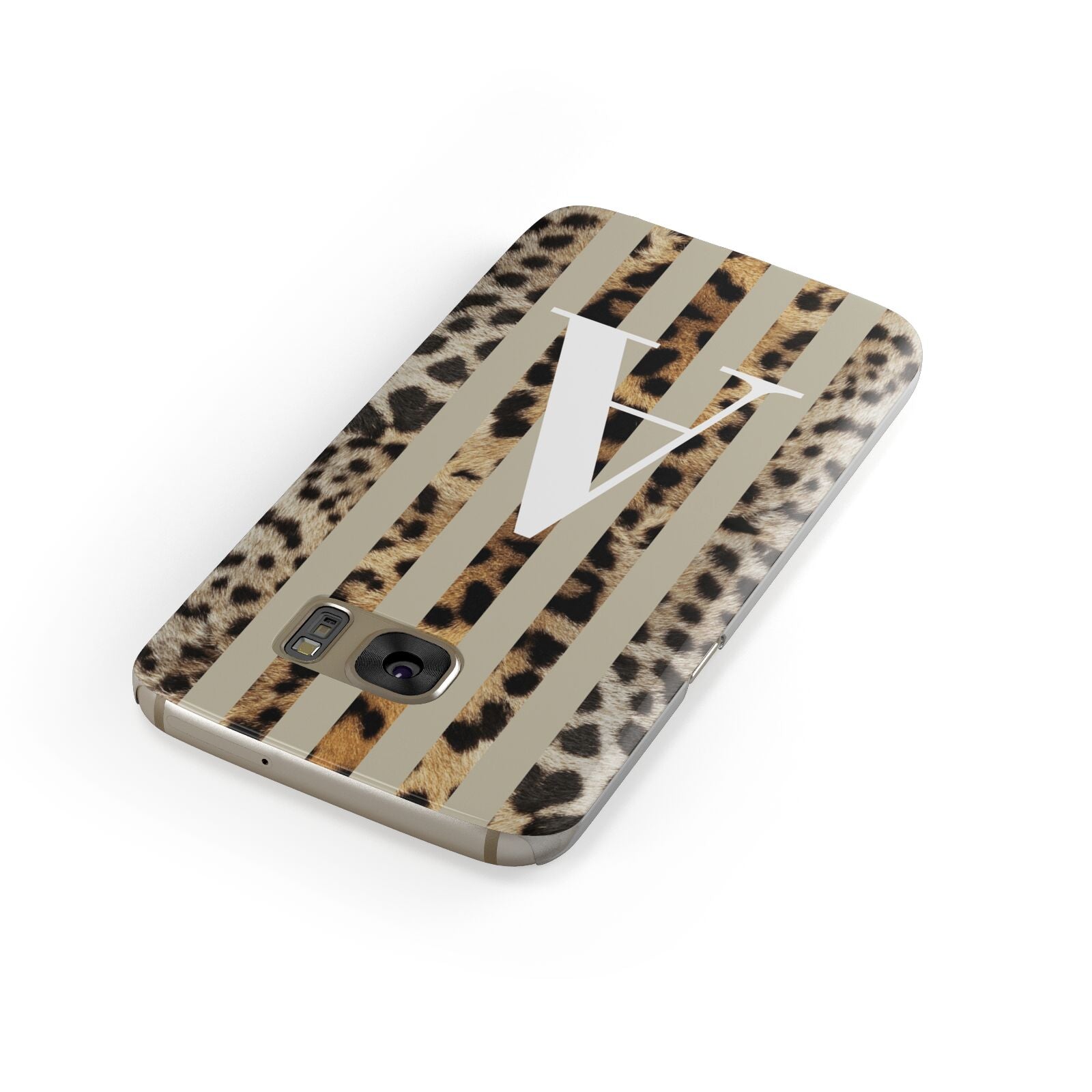 Personalised Leopard Stripes Samsung Galaxy Case Front Close Up