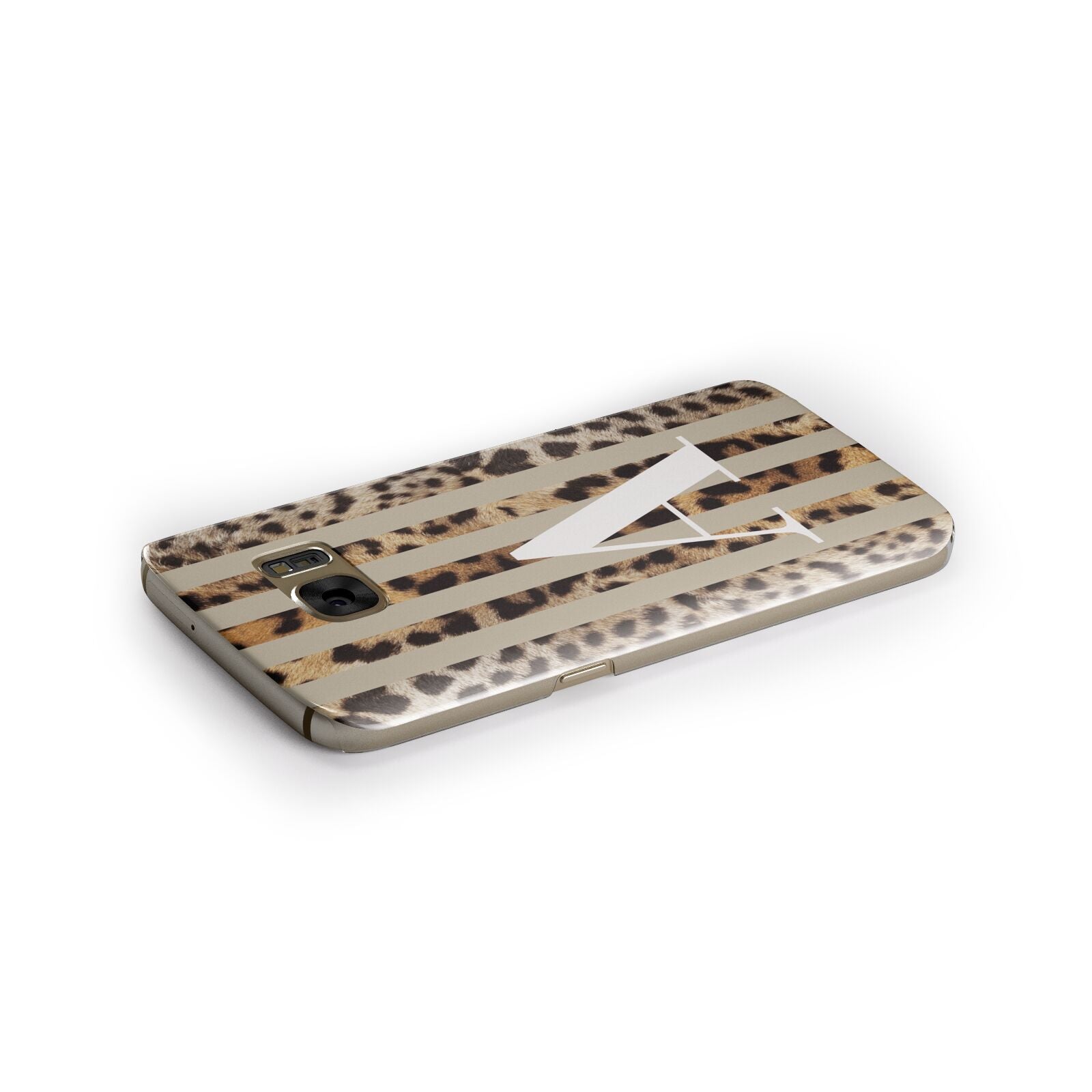 Personalised Leopard Stripes Samsung Galaxy Case Side Close Up