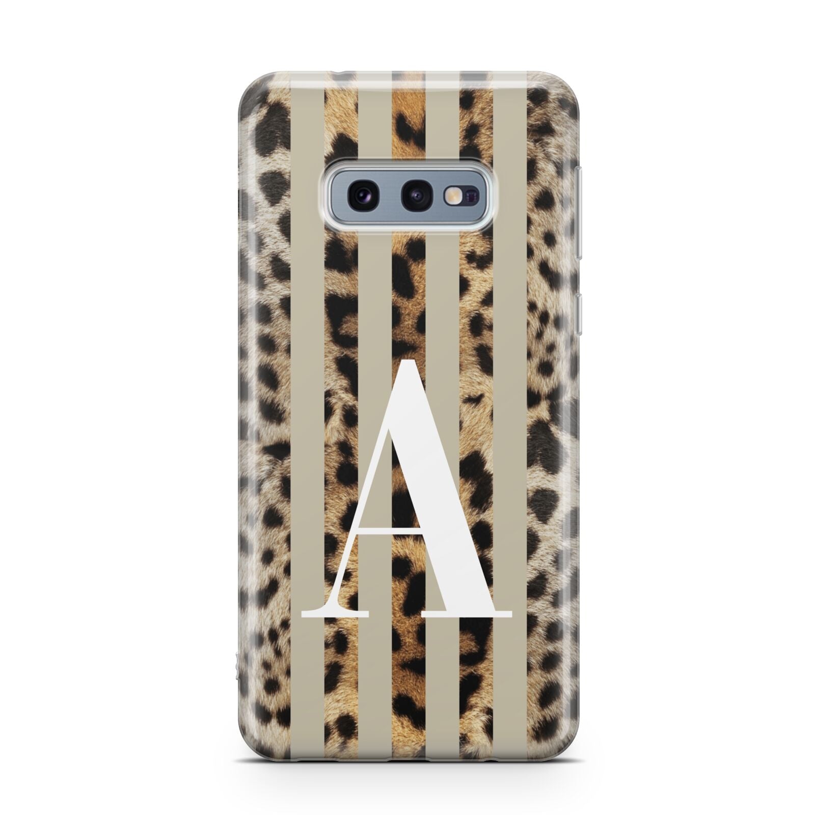 Personalised Leopard Stripes Samsung Galaxy S10E Case