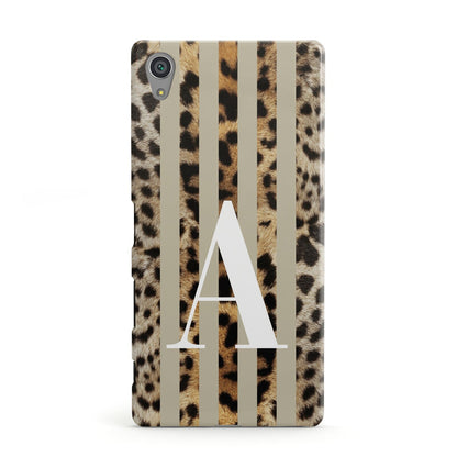 Personalised Leopard Stripes Sony Xperia Case