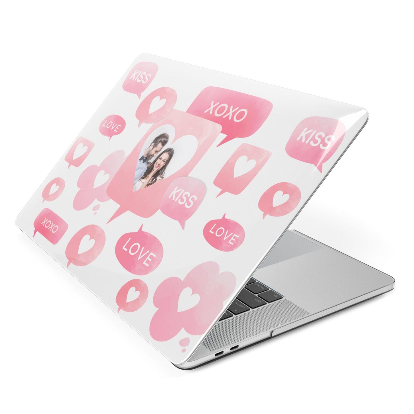 Personalised Likes Photo Apple MacBook Case Side View
