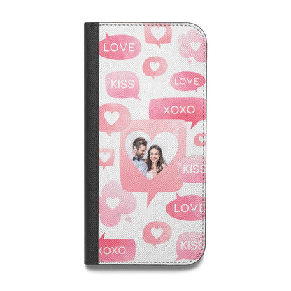 Personalised Likes Photo Vegan Leather Flip Samsung Case