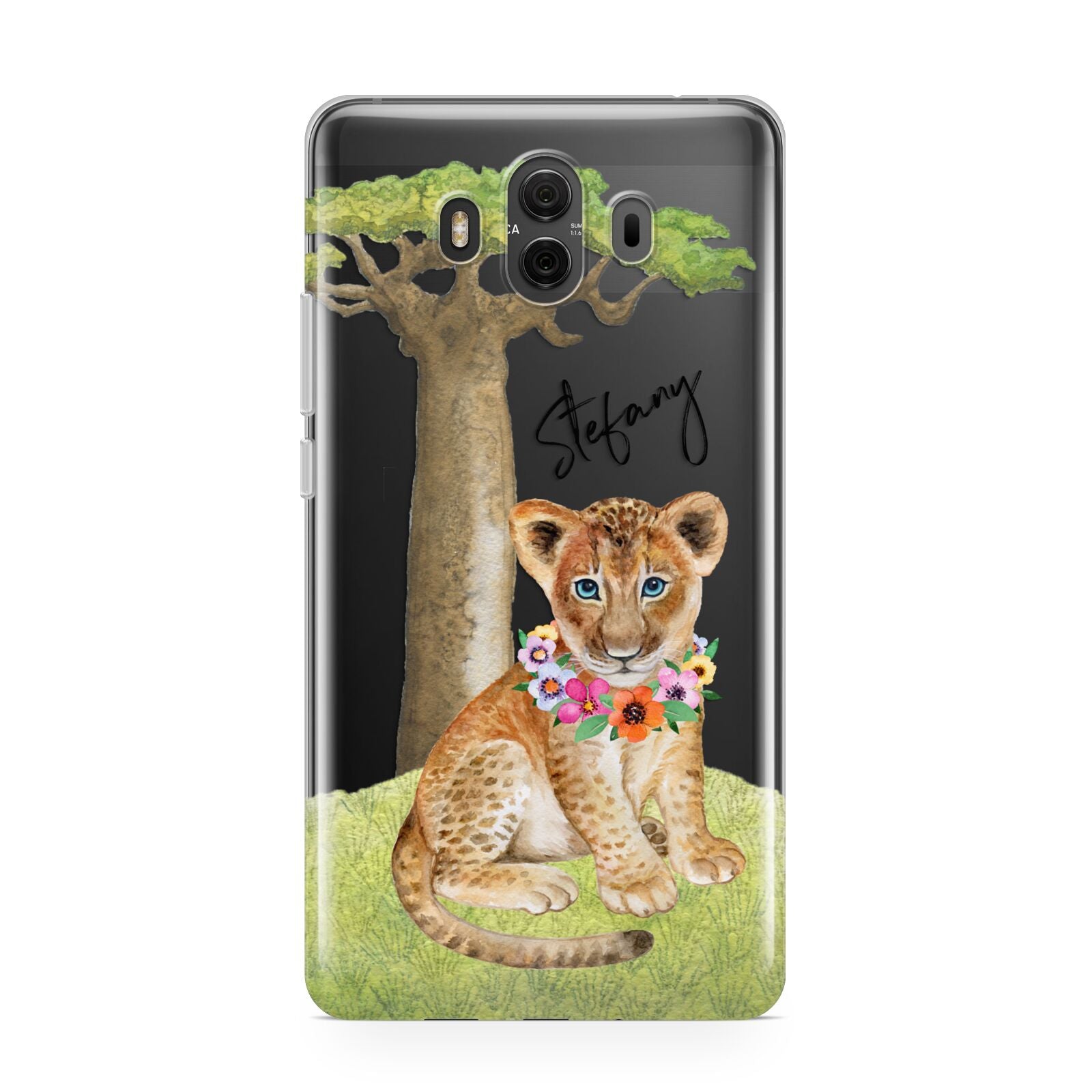 Personalised Lion Cub Huawei Mate 10 Protective Phone Case