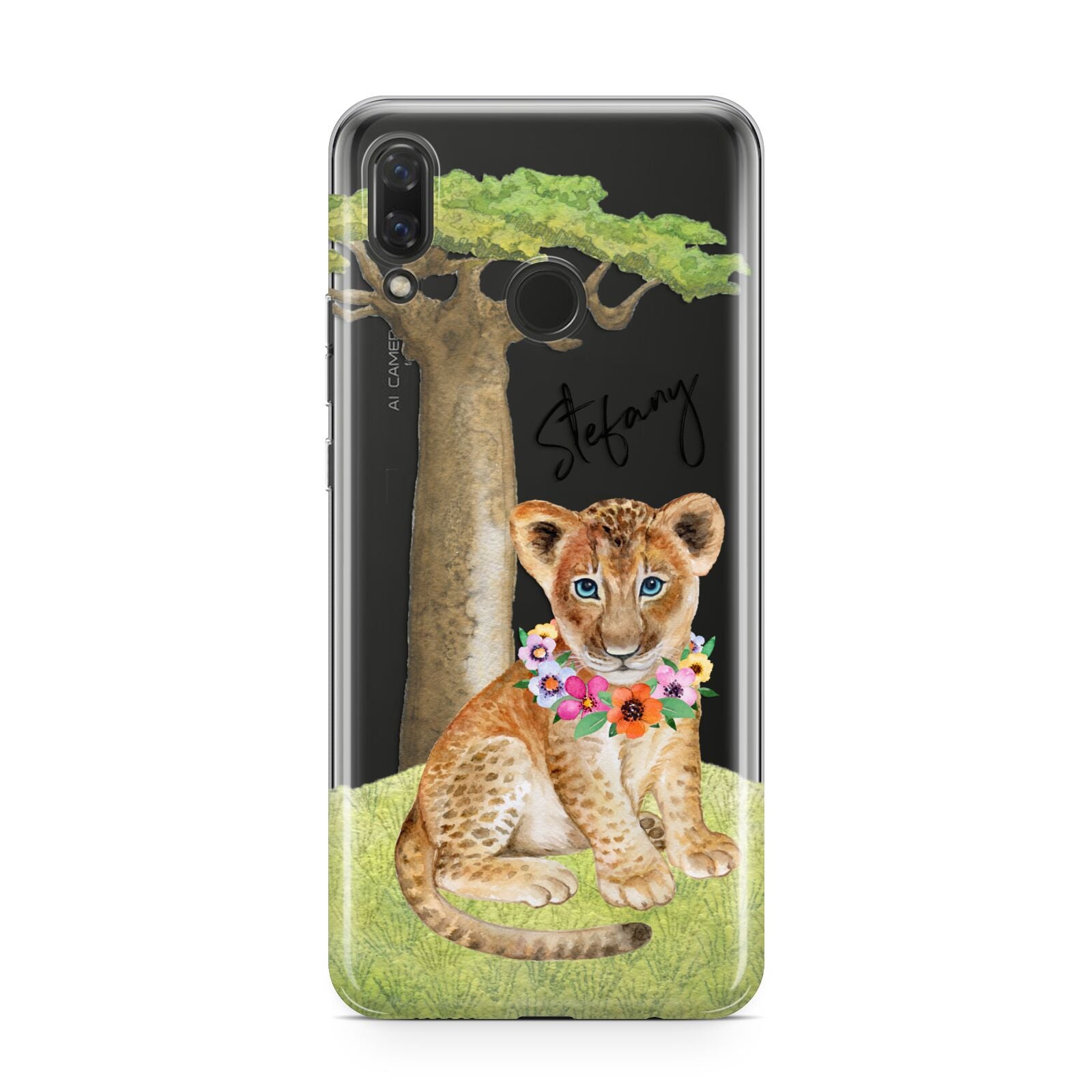 Personalised Lion Cub Huawei Nova 3 Phone Case