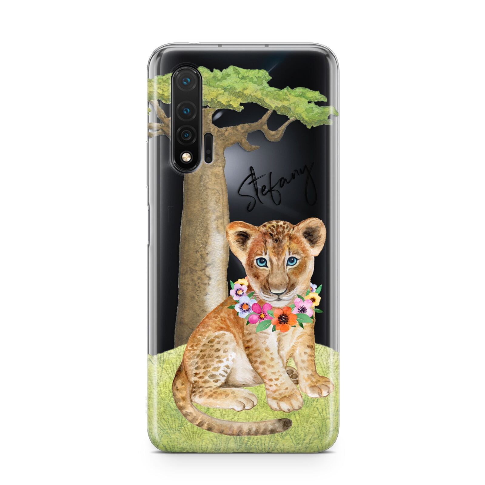 Personalised Lion Cub Huawei Nova 6 Phone Case