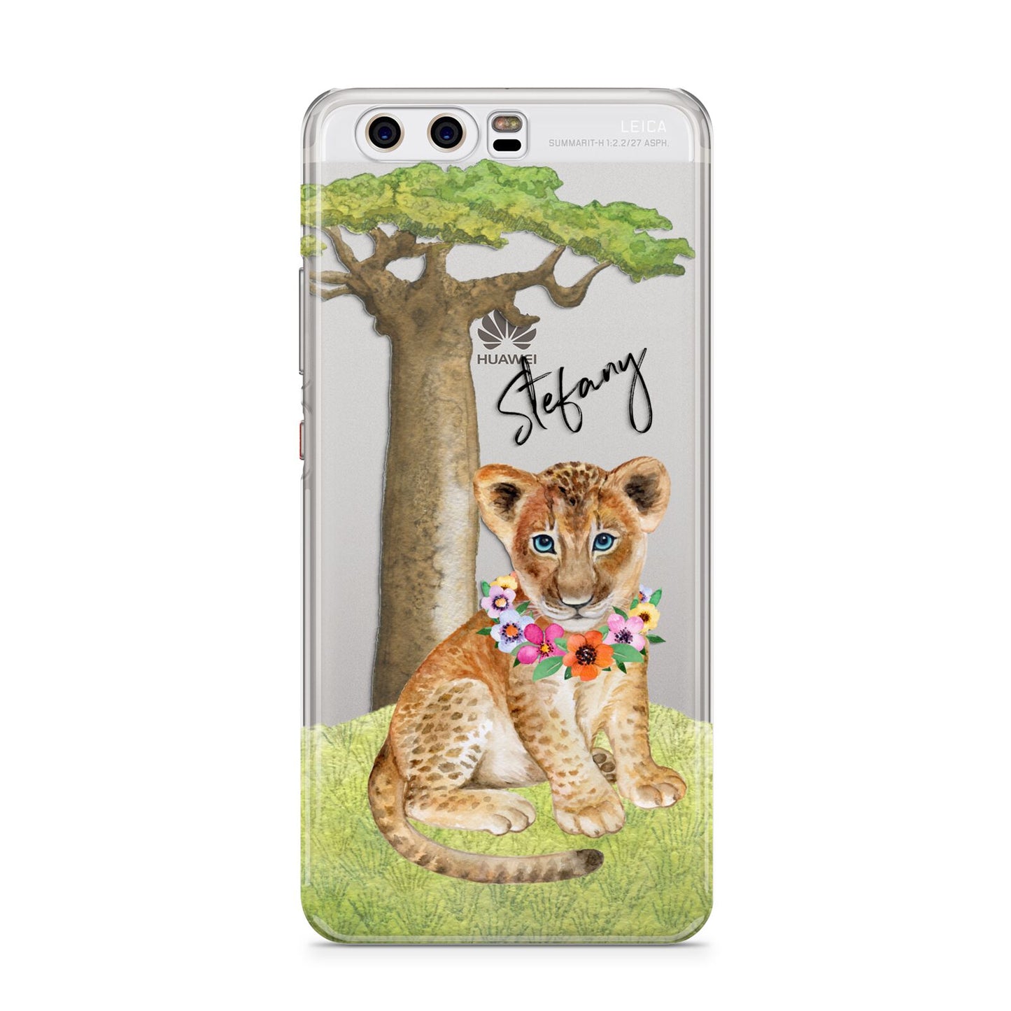 Personalised Lion Cub Huawei P10 Phone Case