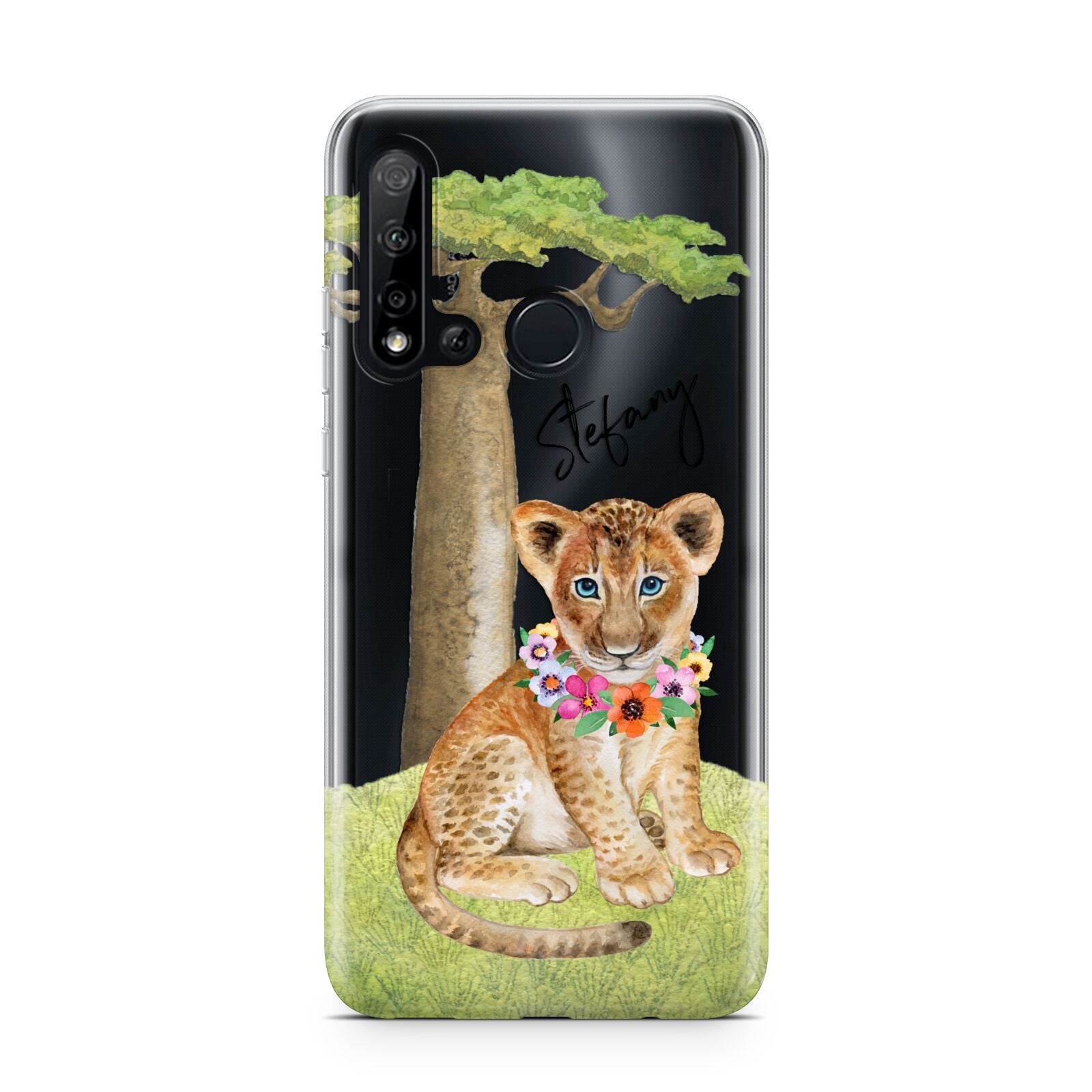 Personalised Lion Cub Huawei P20 Lite 5G Phone Case