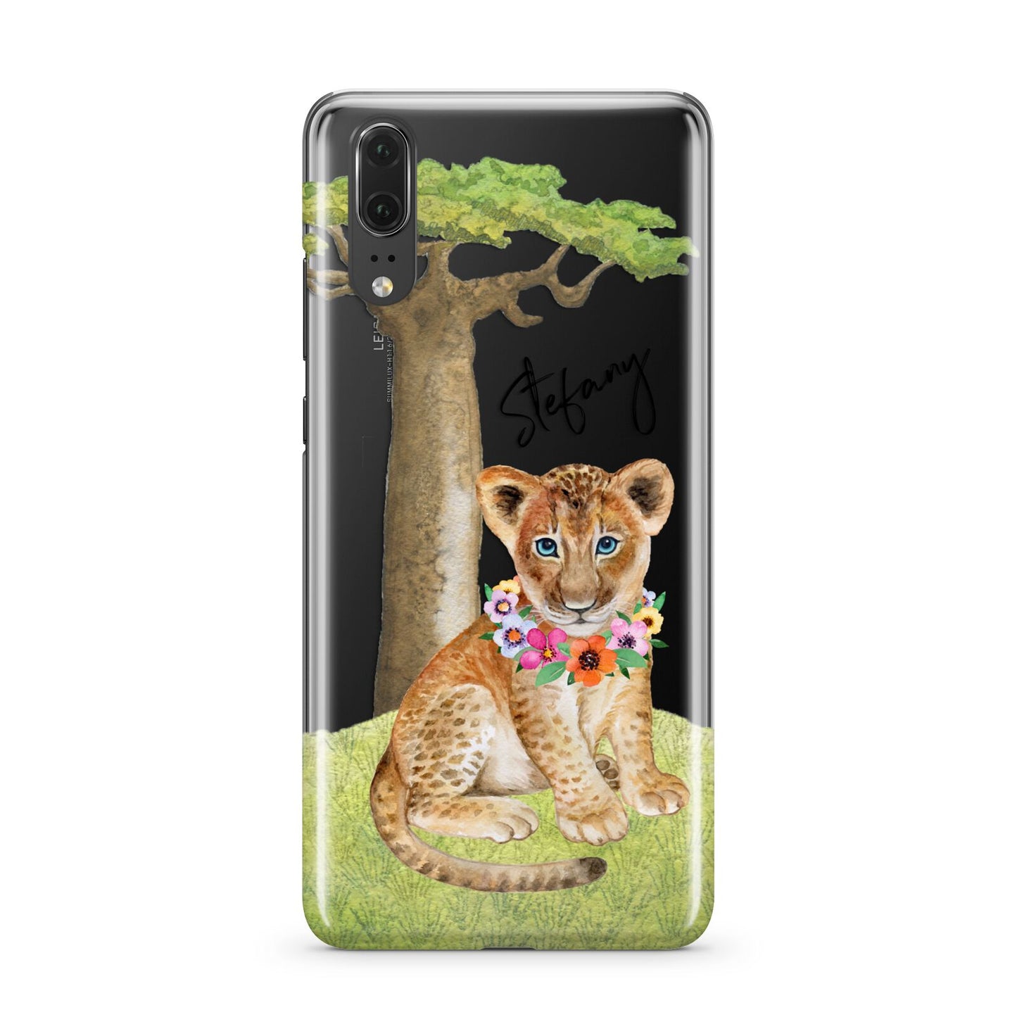 Personalised Lion Cub Huawei P20 Phone Case