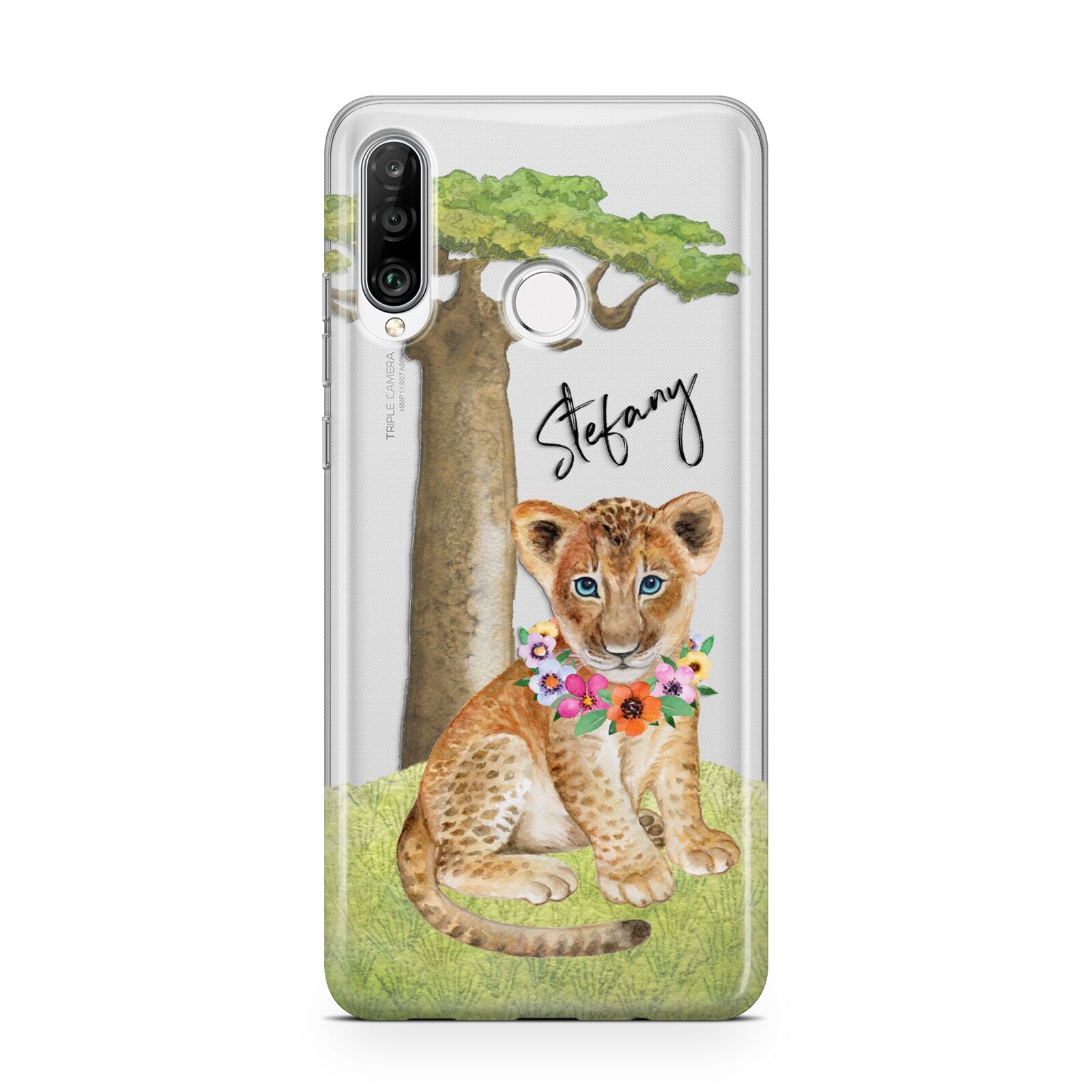 Personalised Lion Cub Huawei P30 Lite Phone Case