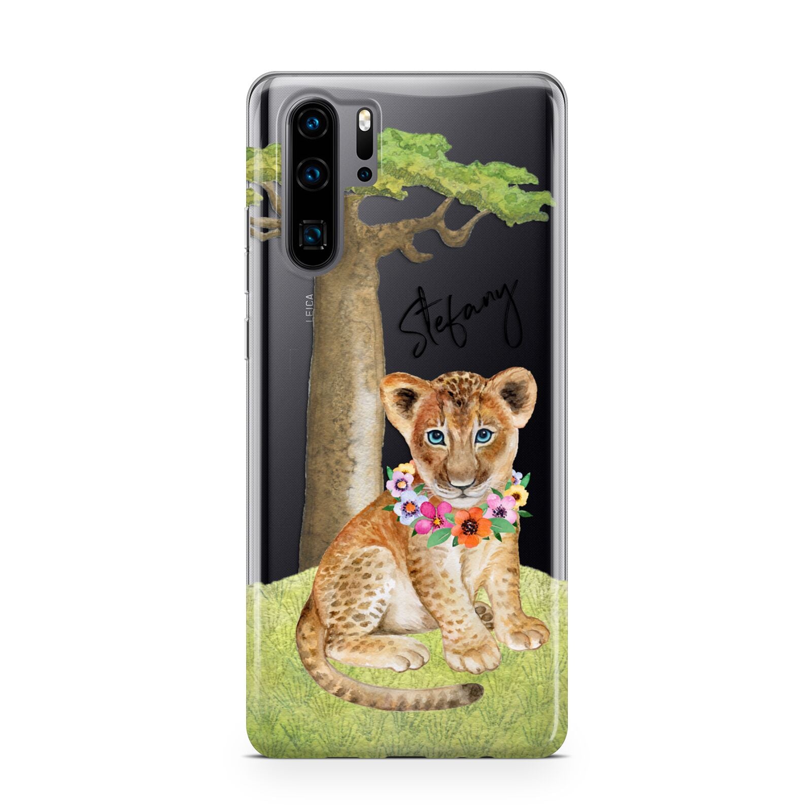 Personalised Lion Cub Huawei P30 Pro Phone Case