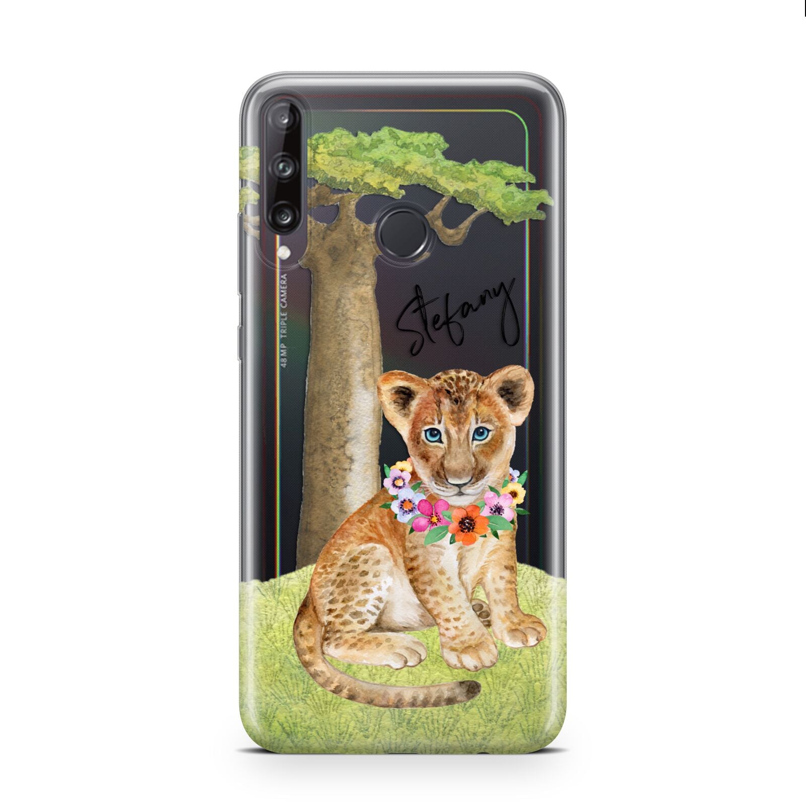 Personalised Lion Cub Huawei P40 Lite E Phone Case