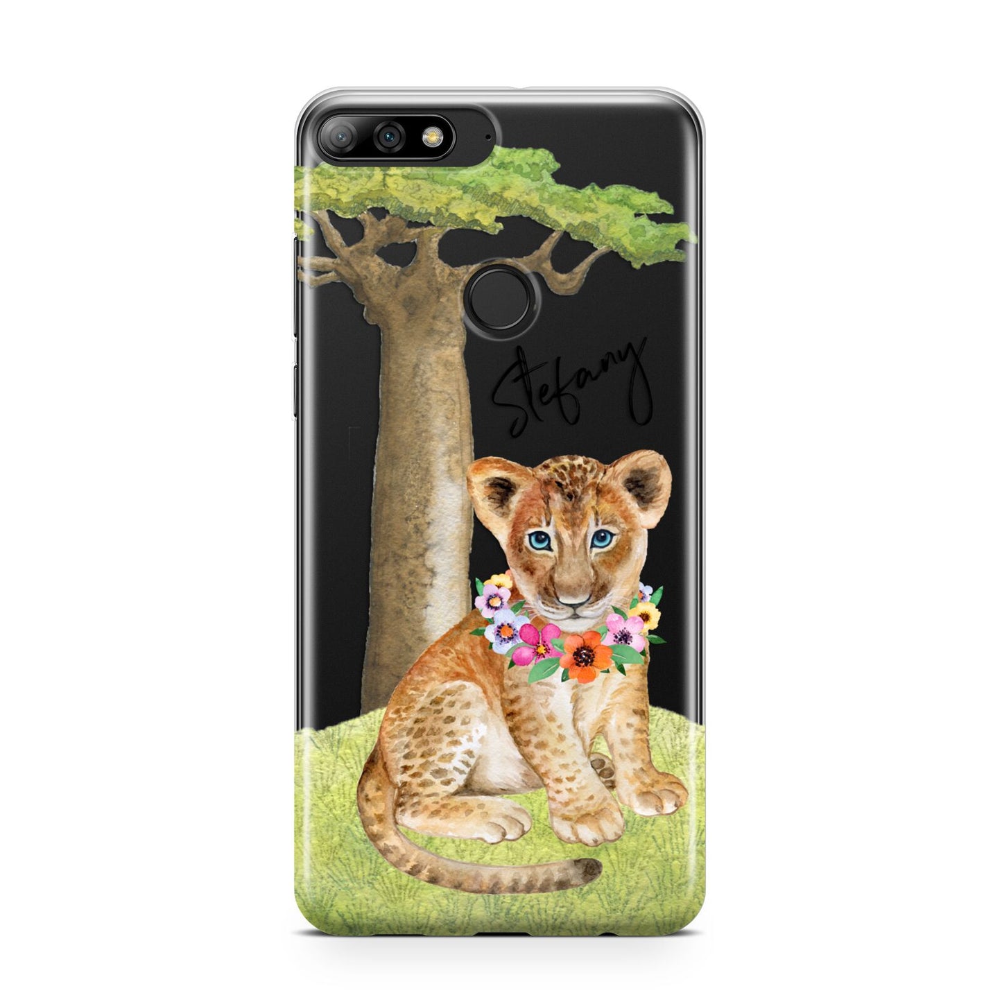 Personalised Lion Cub Huawei Y7 2018