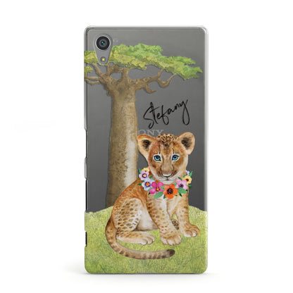 Personalised Lion Cub Sony Xperia Case