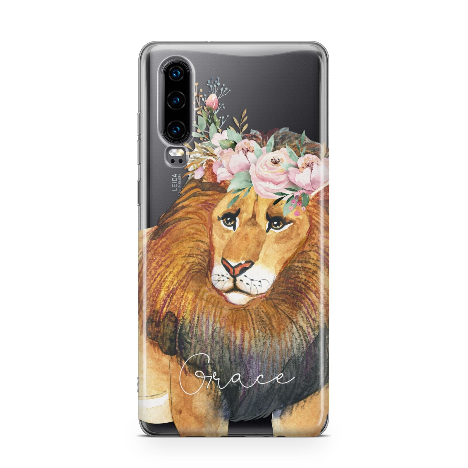 Personalised Lion Huawei P30 Phone Case