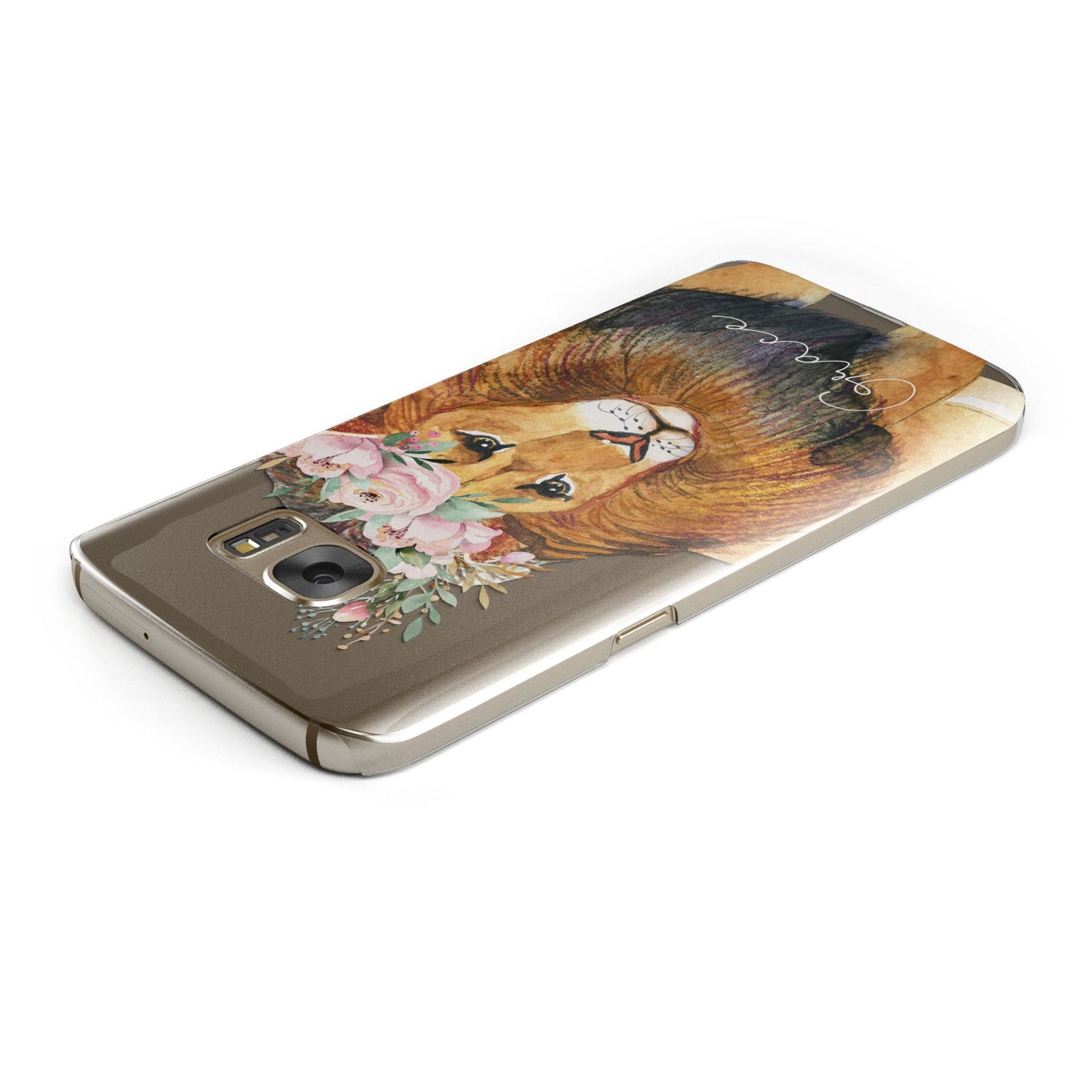 Personalised Lion Samsung Galaxy Case Top Cutout