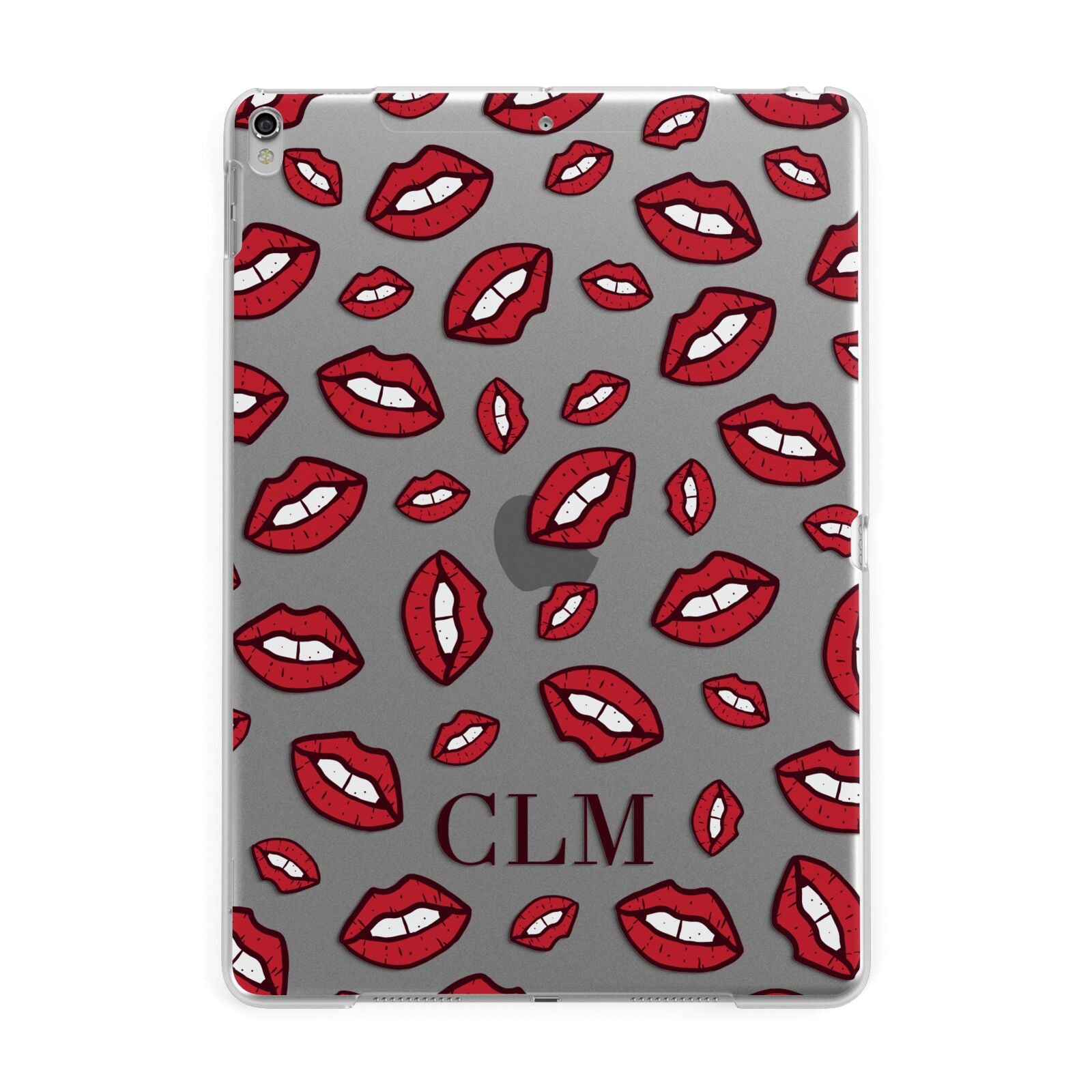 Personalised Lips Initials Apple iPad Silver Case