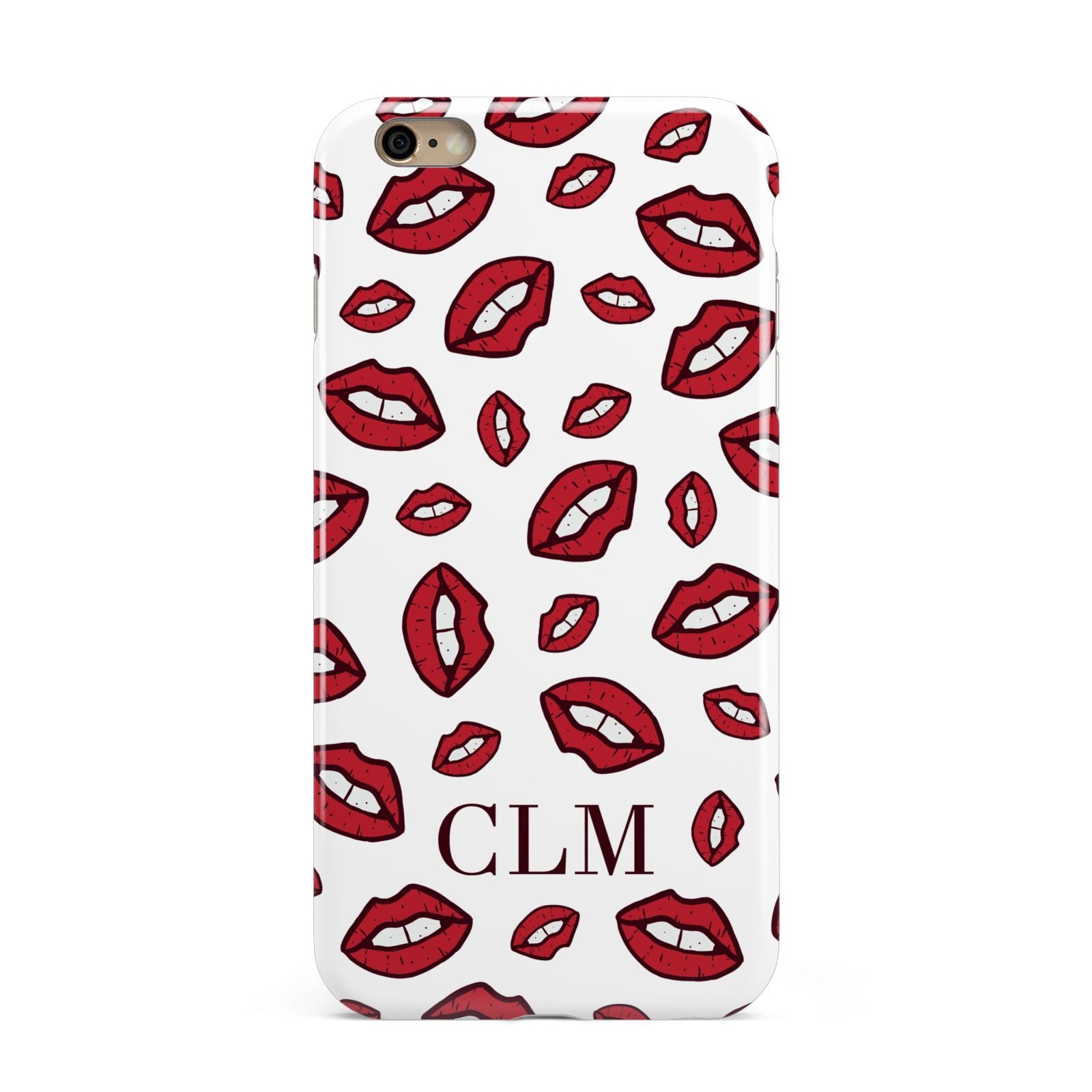 Personalised Lips Initials Apple iPhone 6 Plus 3D Tough Case