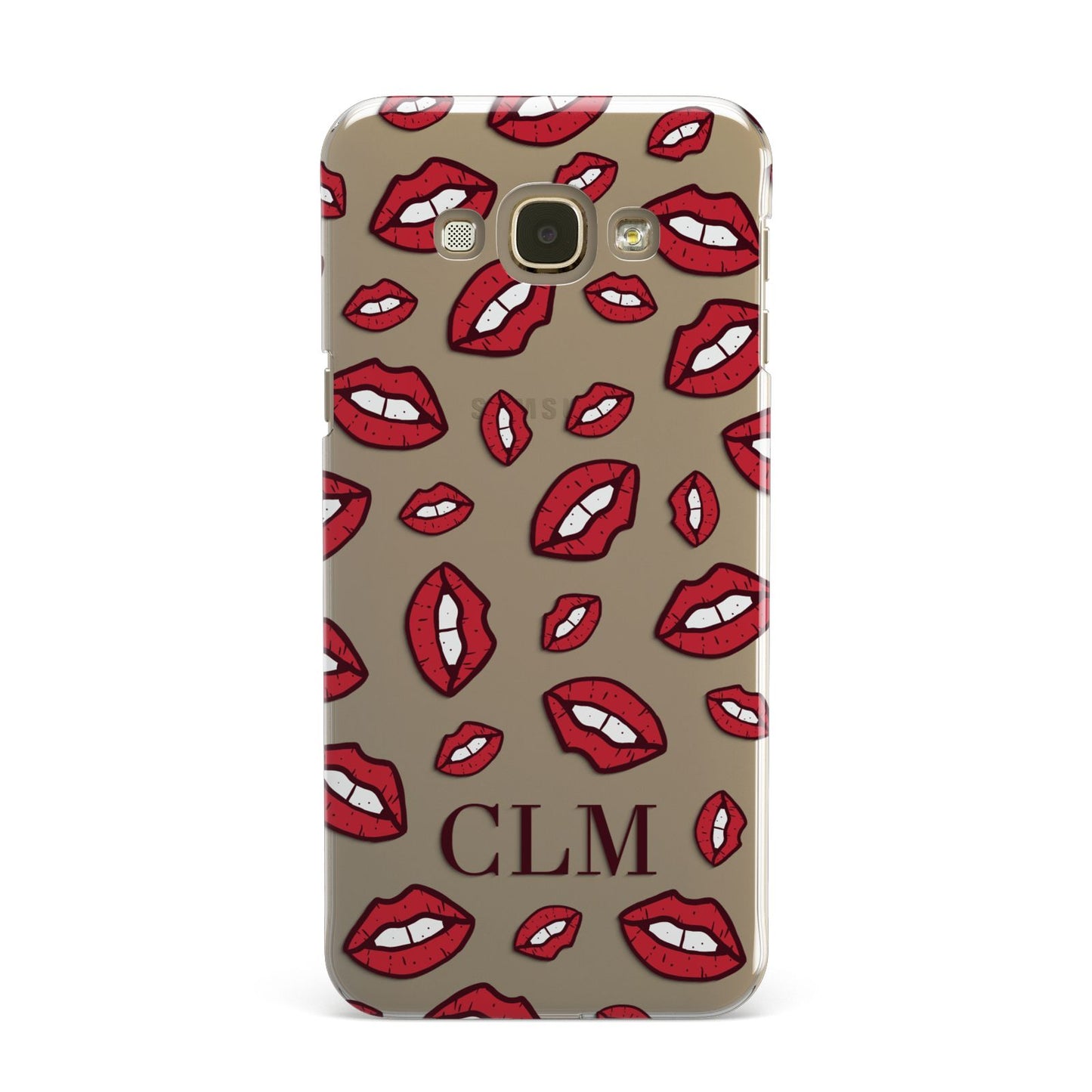 Personalised Lips Initials Samsung Galaxy A8 Case