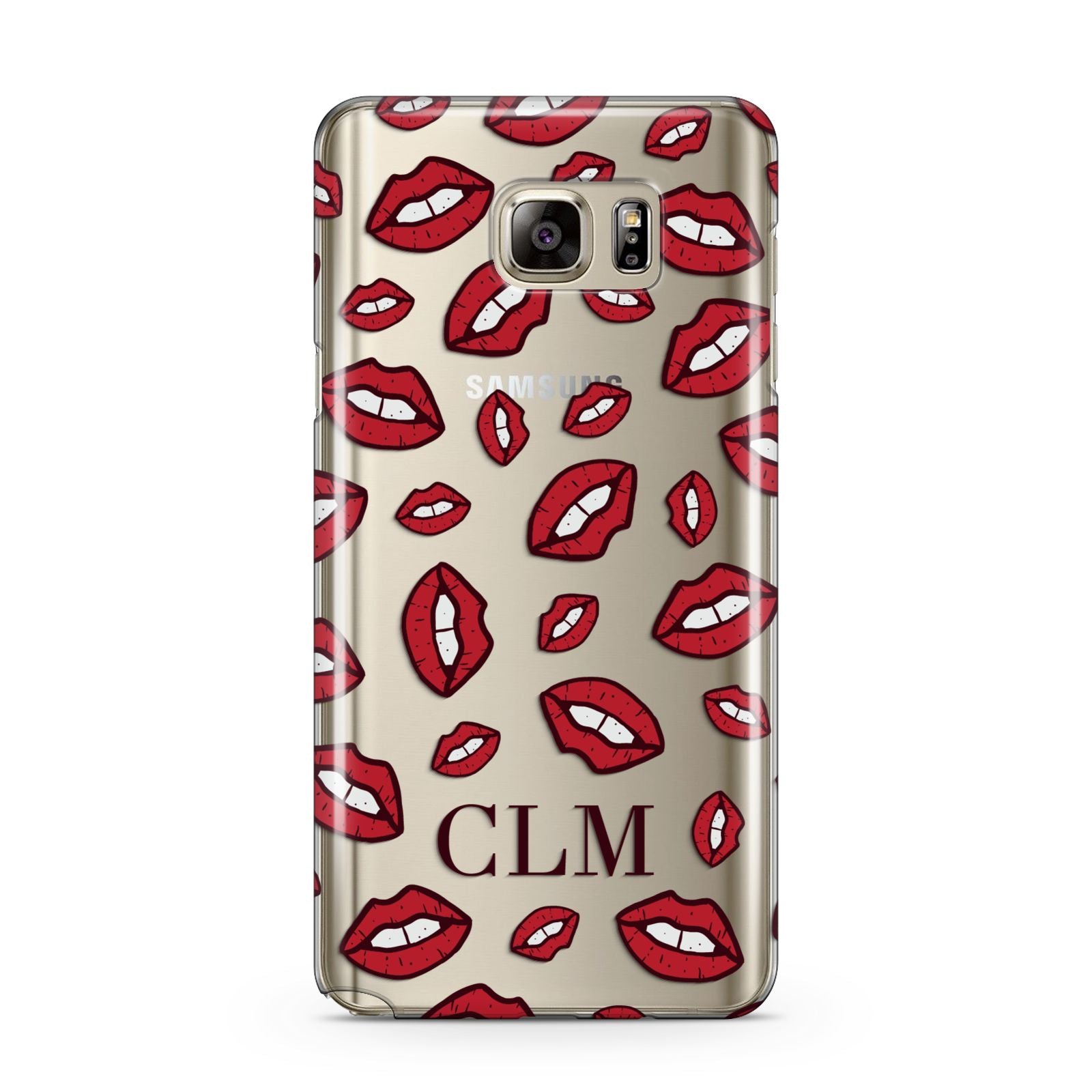 Personalised Lips Initials Samsung Galaxy Note 5 Case