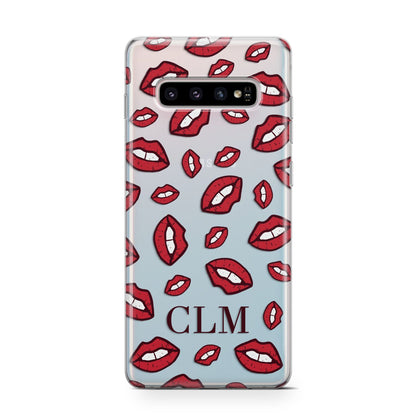 Personalised Lips Initials Samsung Galaxy S10 Case