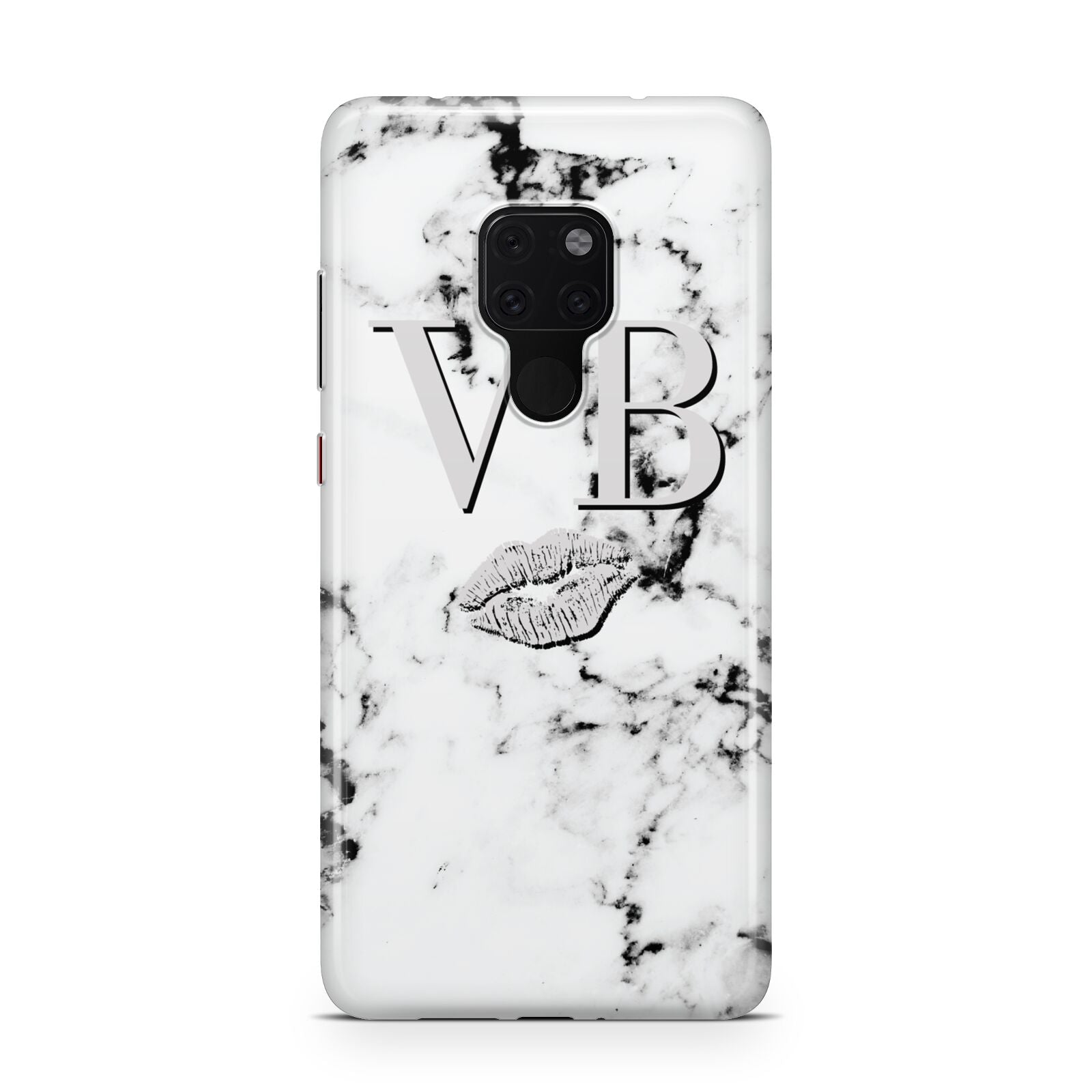 Personalised Lips Kiss Marble Initialed Huawei Mate 20 Phone Case