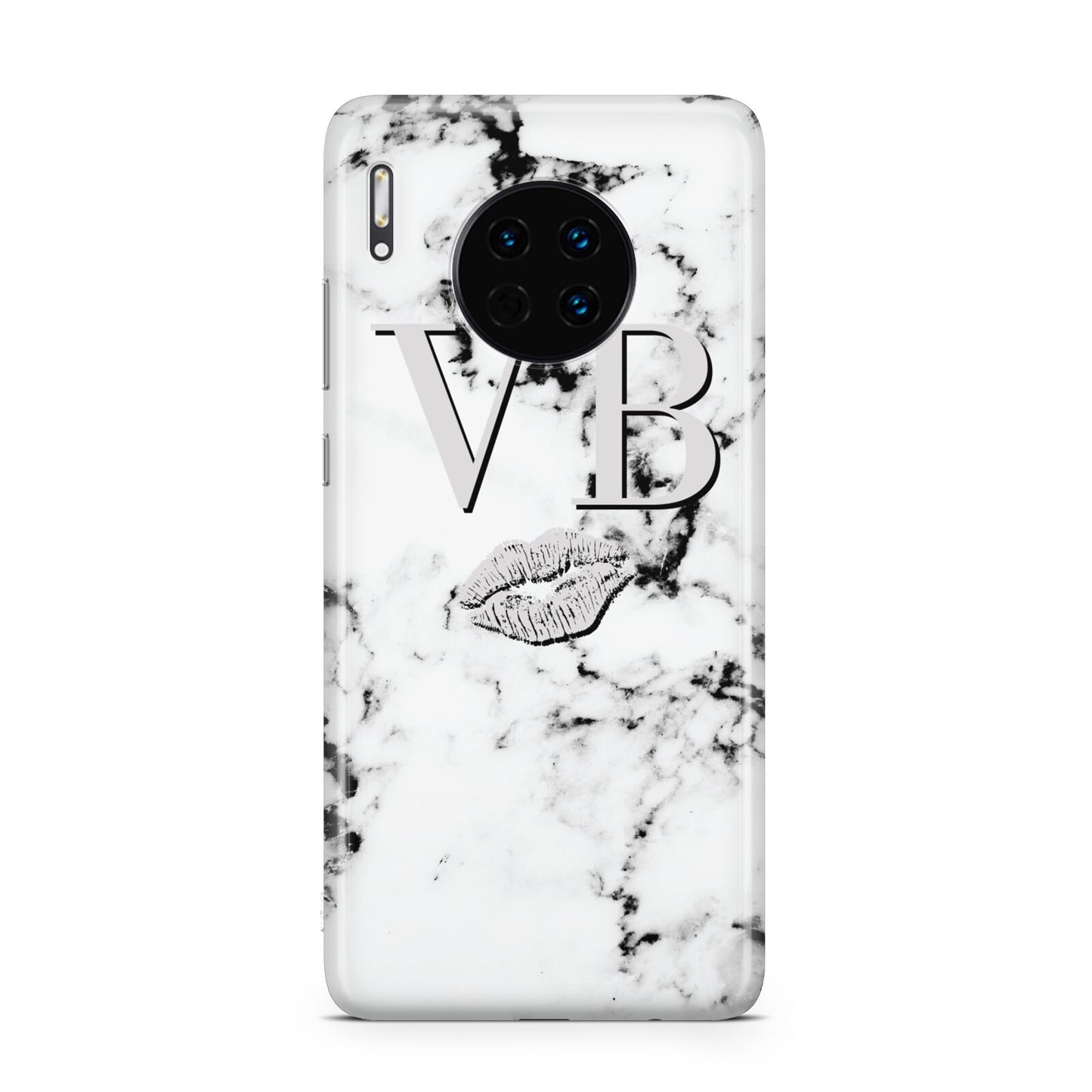 Personalised Lips Kiss Marble Initialed Huawei Mate 30