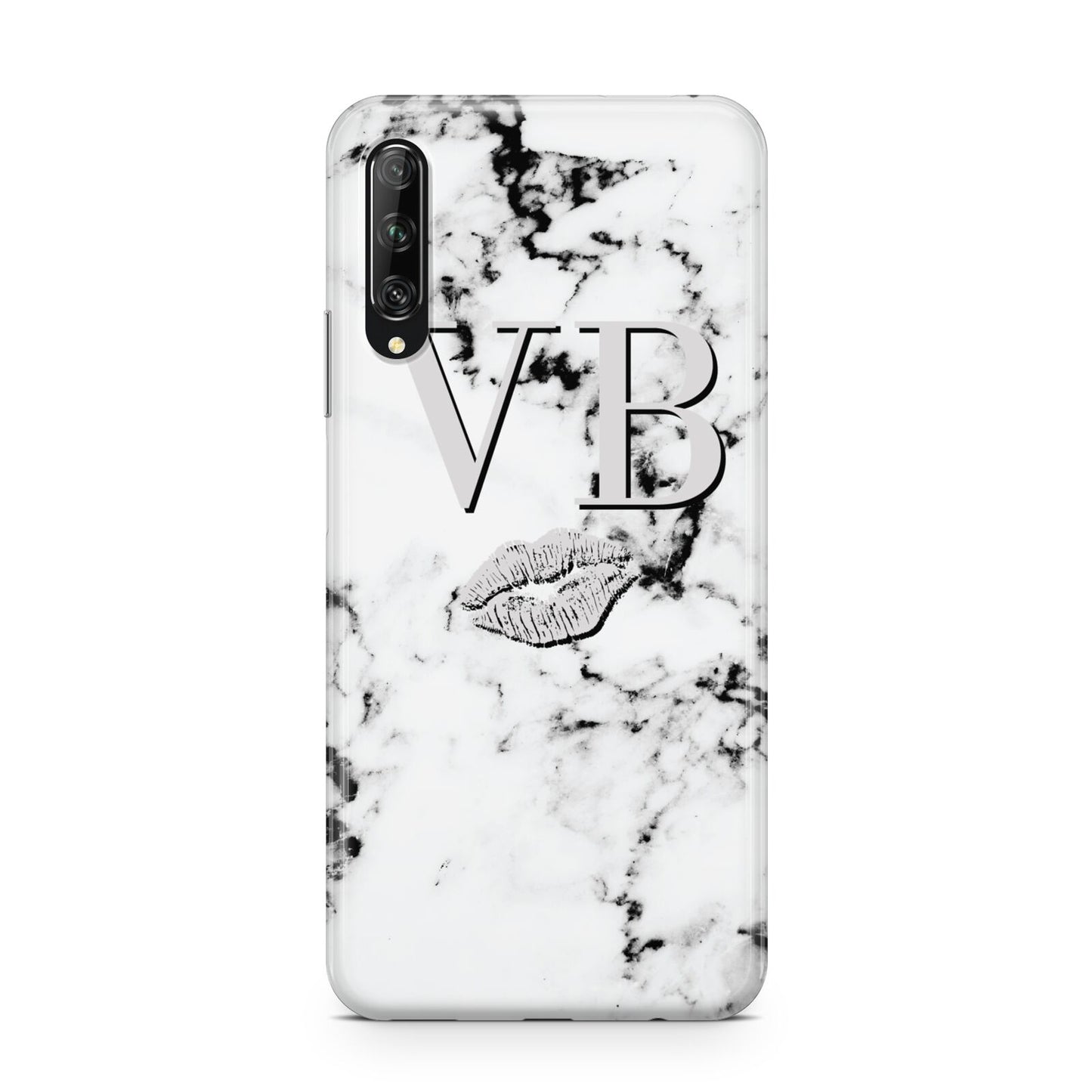 Personalised Lips Kiss Marble Initialed Huawei P Smart Pro 2019