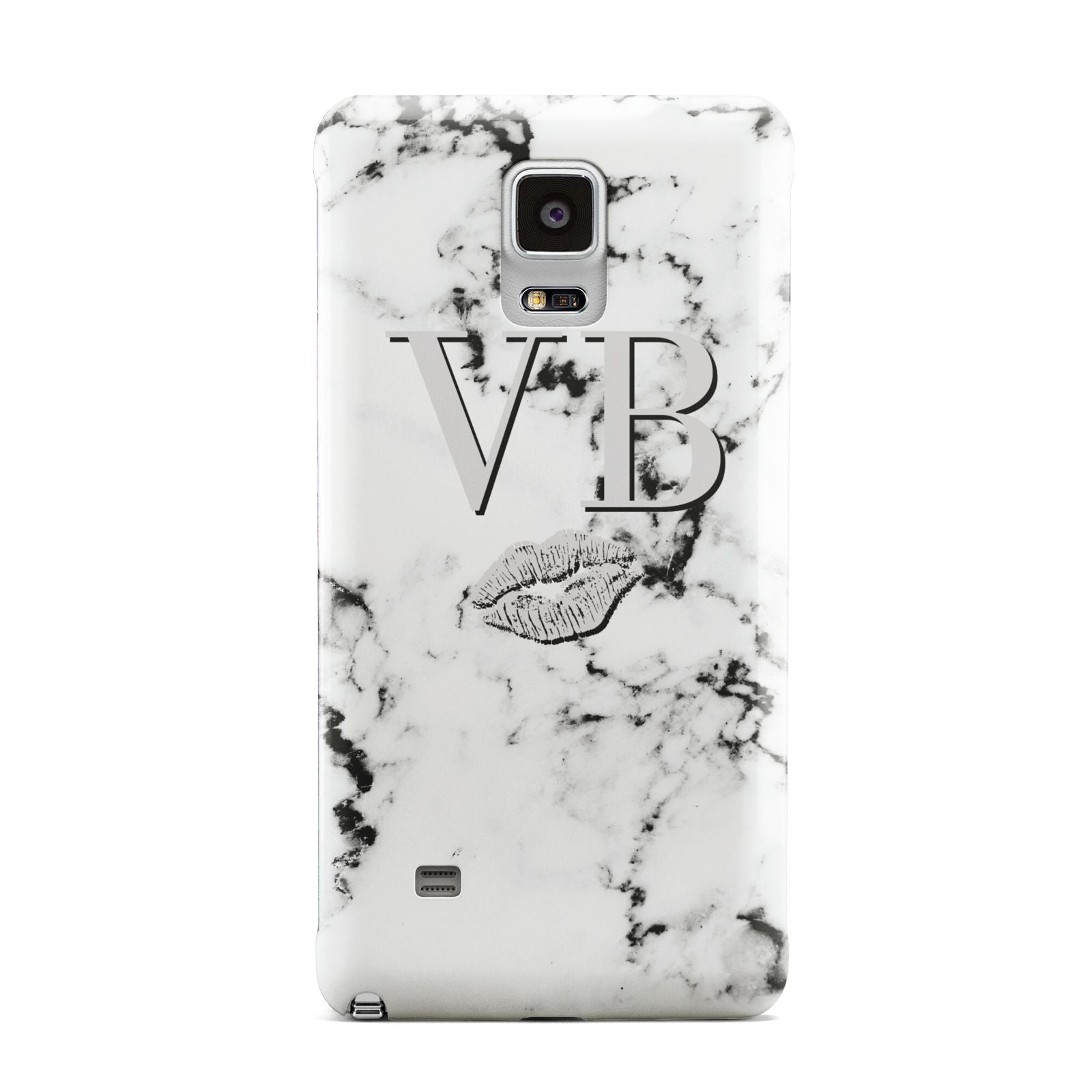 Personalised Lips Kiss Marble Initialed Samsung Galaxy Note 4 Case