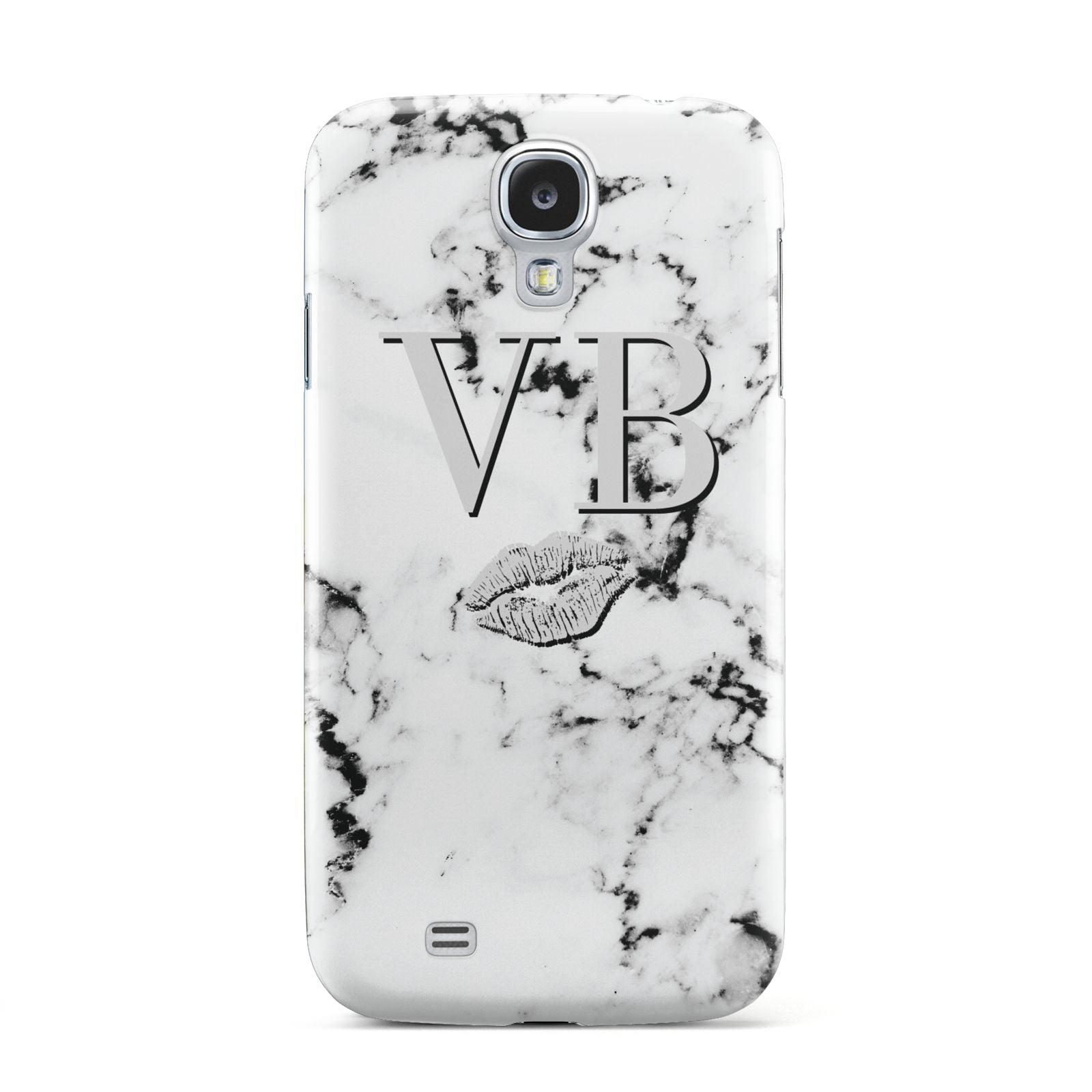 Personalised Lips Kiss Marble Initialed Samsung Galaxy S4 Case