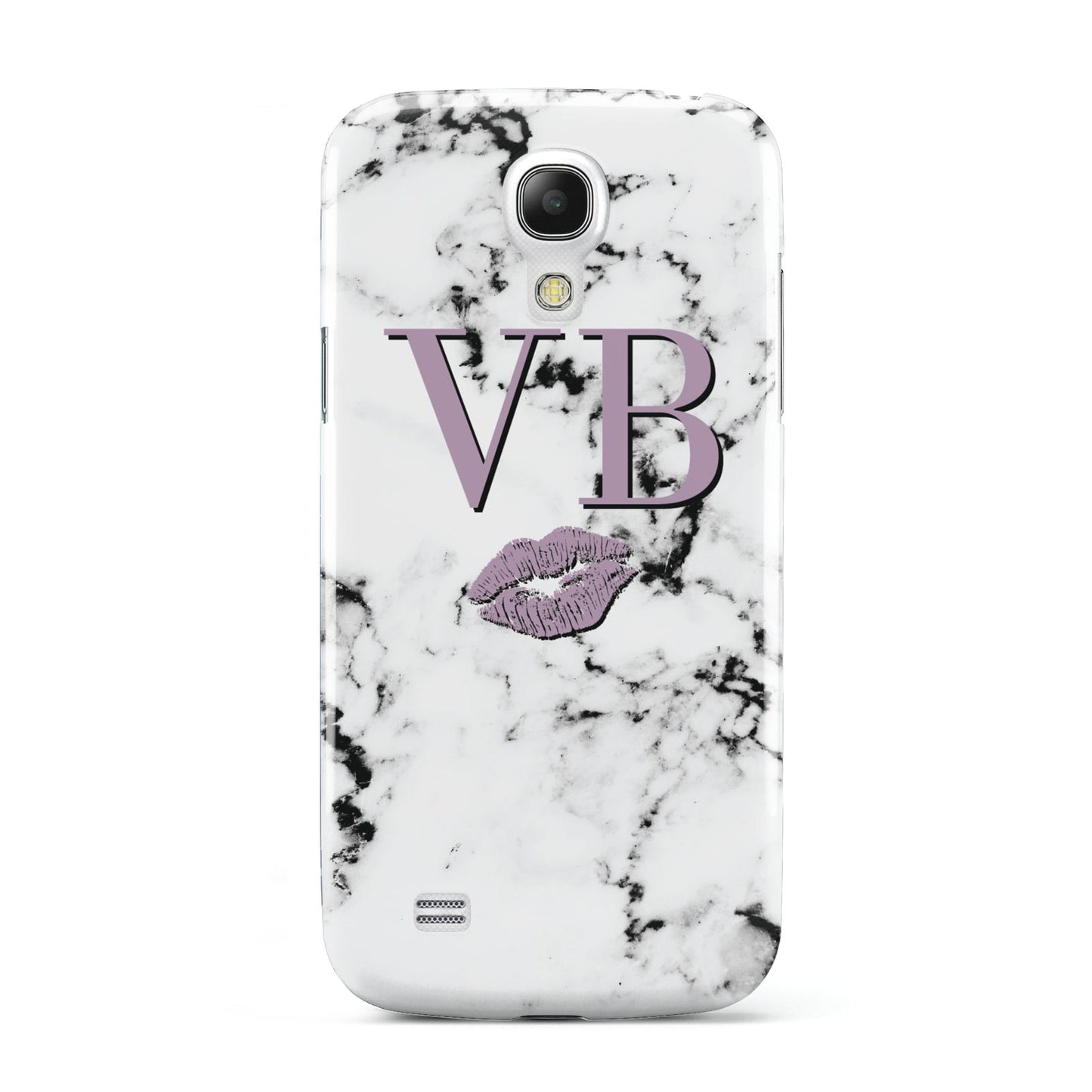 Personalised Lipstick Kiss Initials Marble Samsung Galaxy S4 Mini Case