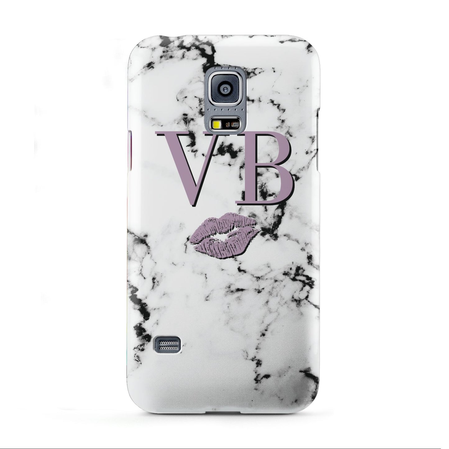 Personalised Lipstick Kiss Initials Marble Samsung Galaxy S5 Mini Case