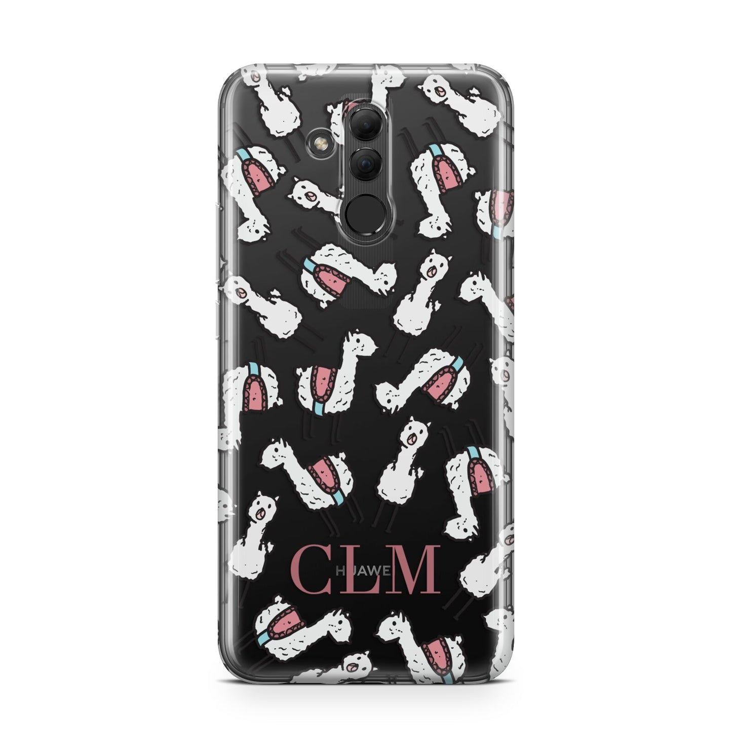 Personalised Llama Initials Monogram Huawei Mate 20 Lite